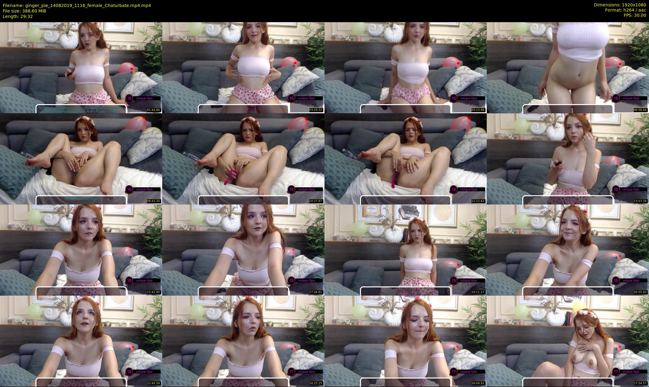 ginger_pie — 30 minute Chaturbate female cam show recording, 1080p, Aug 14, 2019