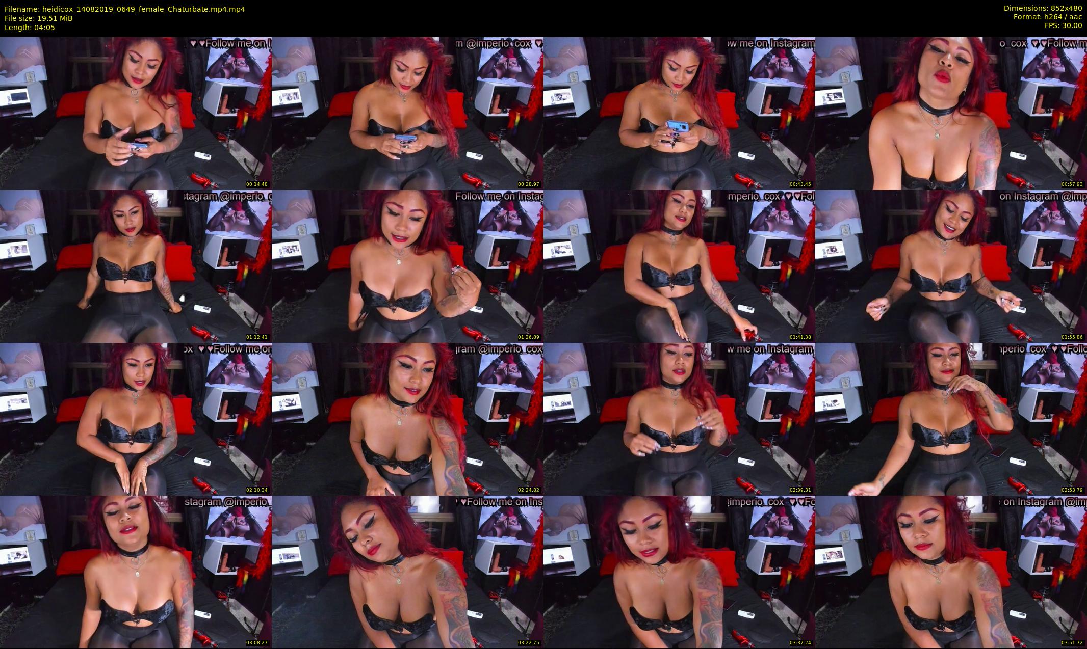 heidicox — 5 minute Chaturbate female cam show recording, 480p, Aug 14, 2019