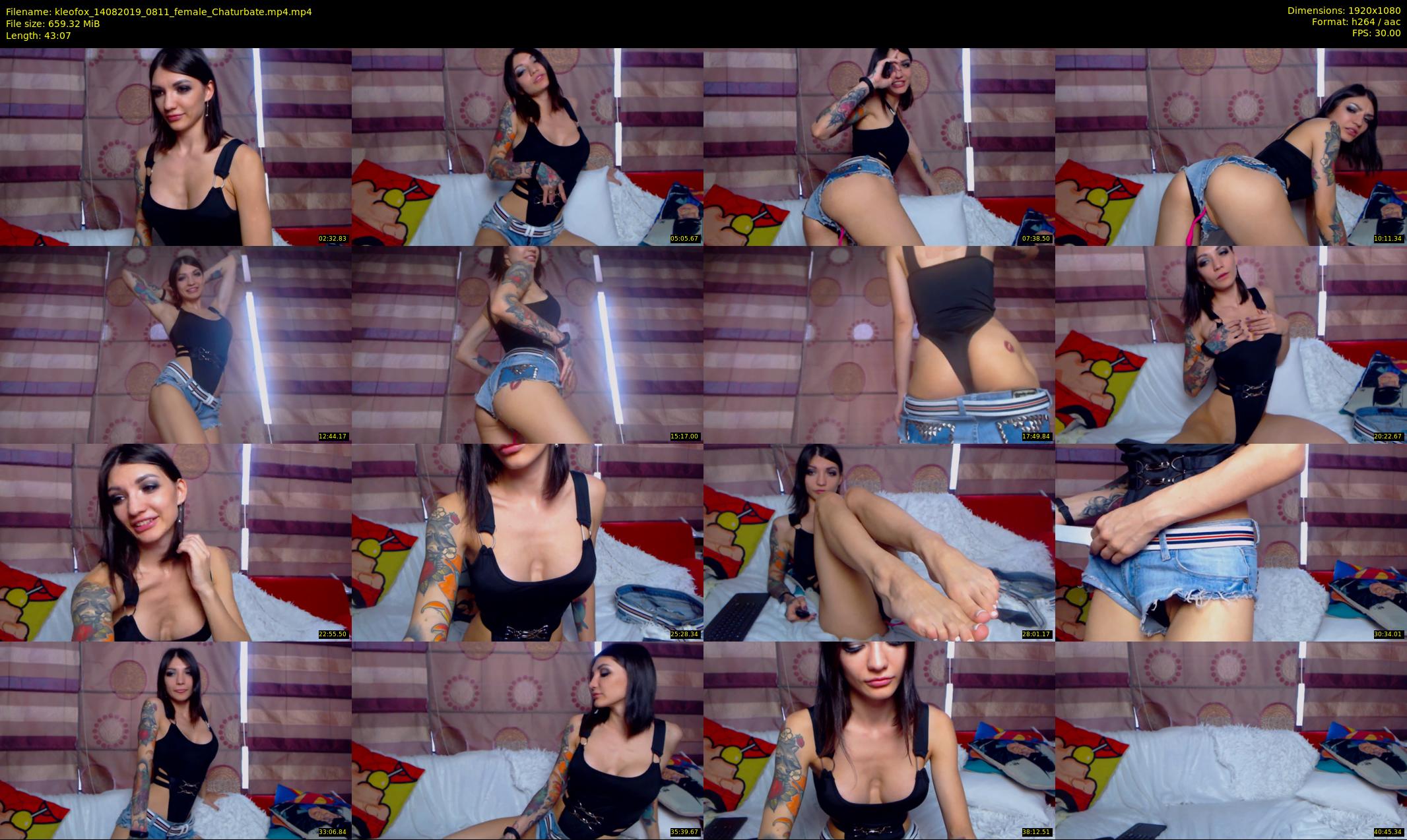 kleofox — 44 minute Chaturbate female cam show recording, 1080p, Aug 14, 2019