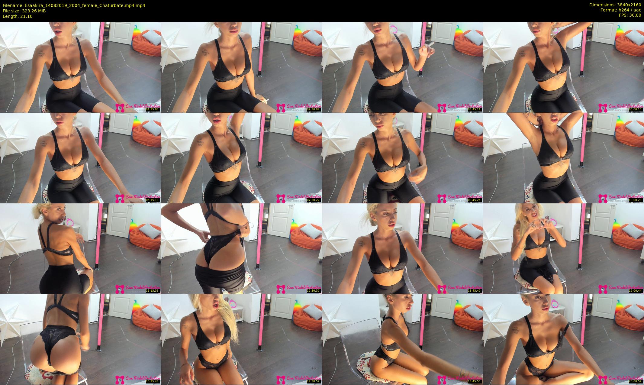 lisaakira — 22 minute Chaturbate female cam show recording, 4K, Aug 14, 2019