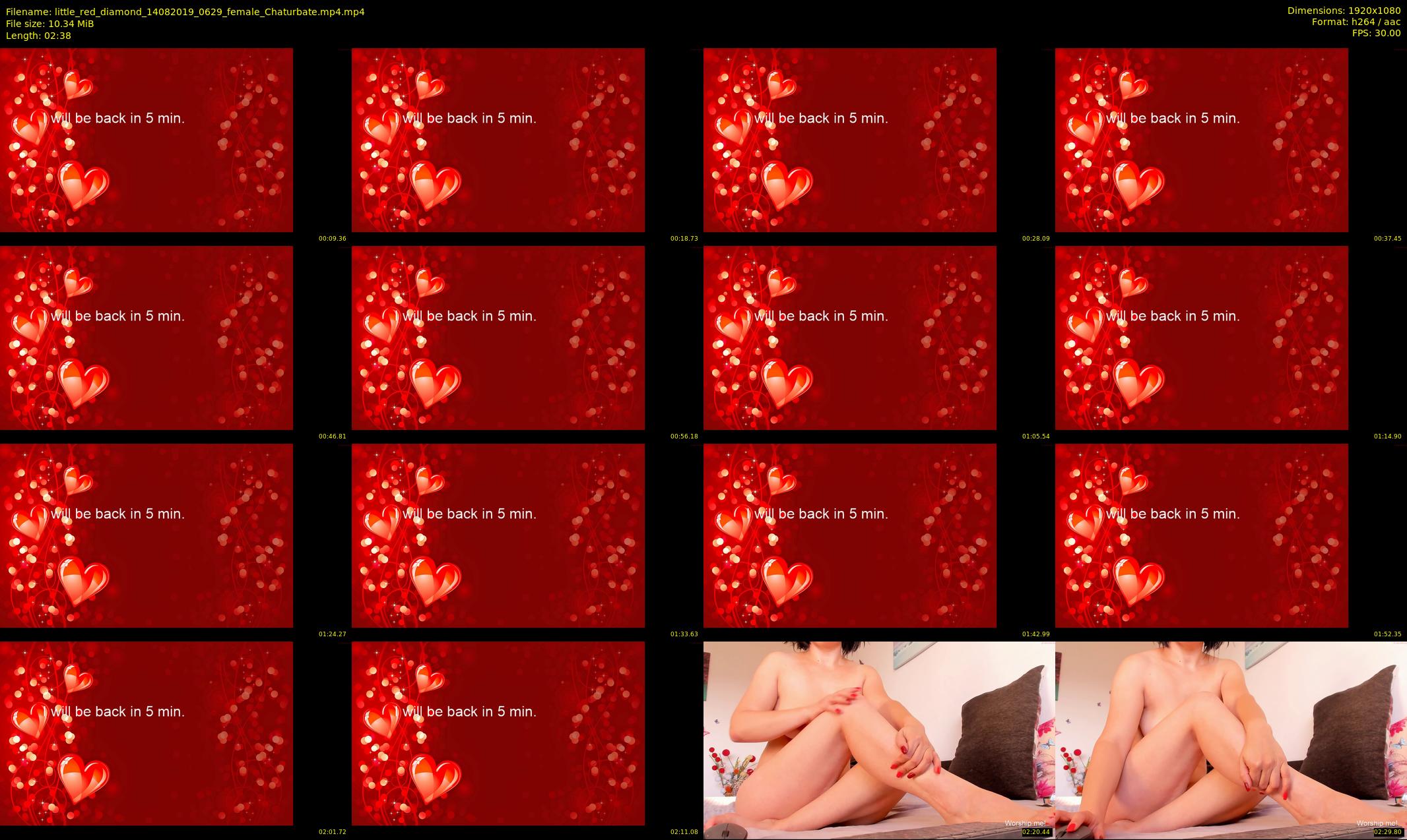 little_red_diamond — 3 minute Chaturbate female cam show recording, 1080p, Aug 14, 2019