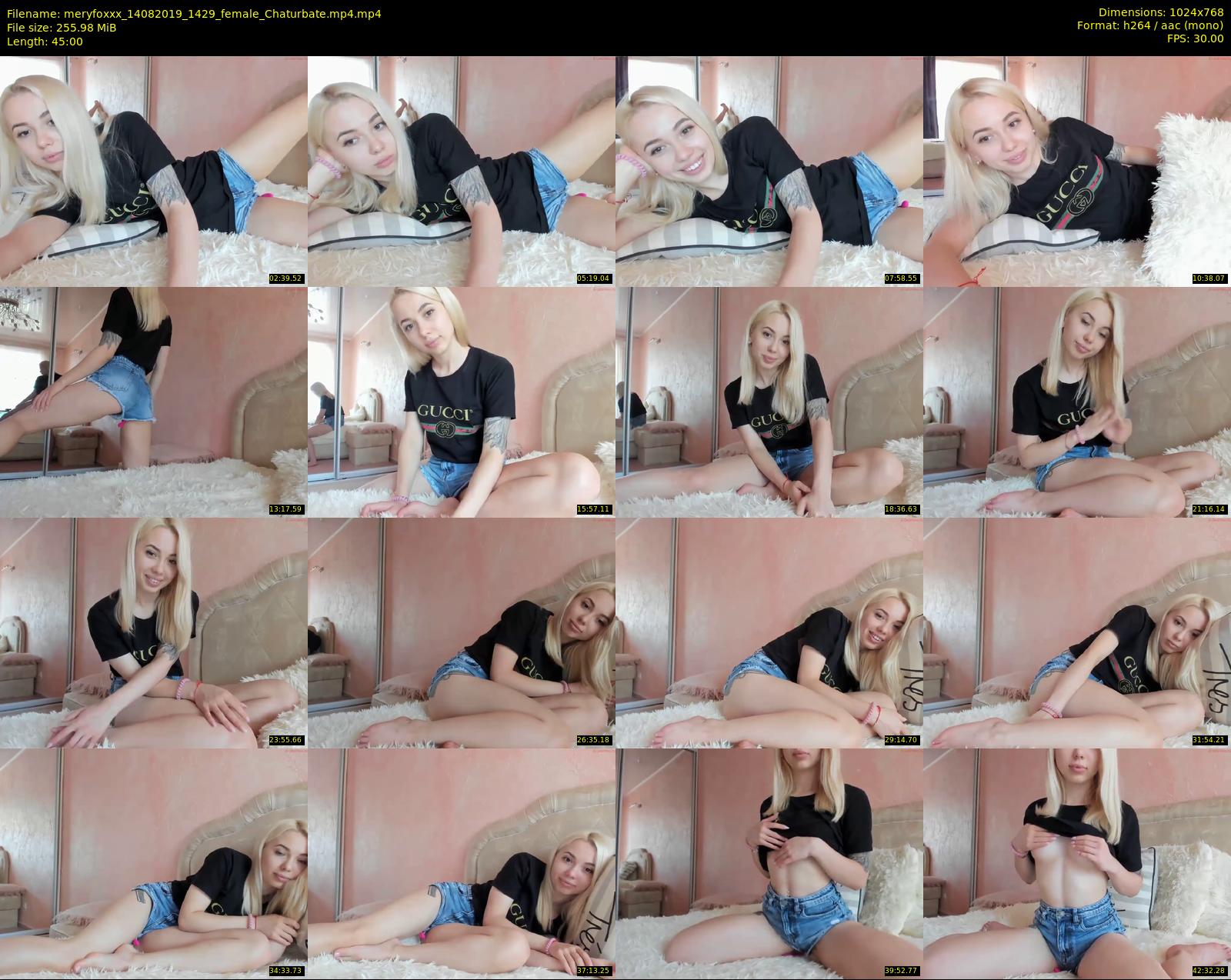 meryfoxxx — 45 minute Chaturbate female cam show recording, 720p, Aug 14, 2019