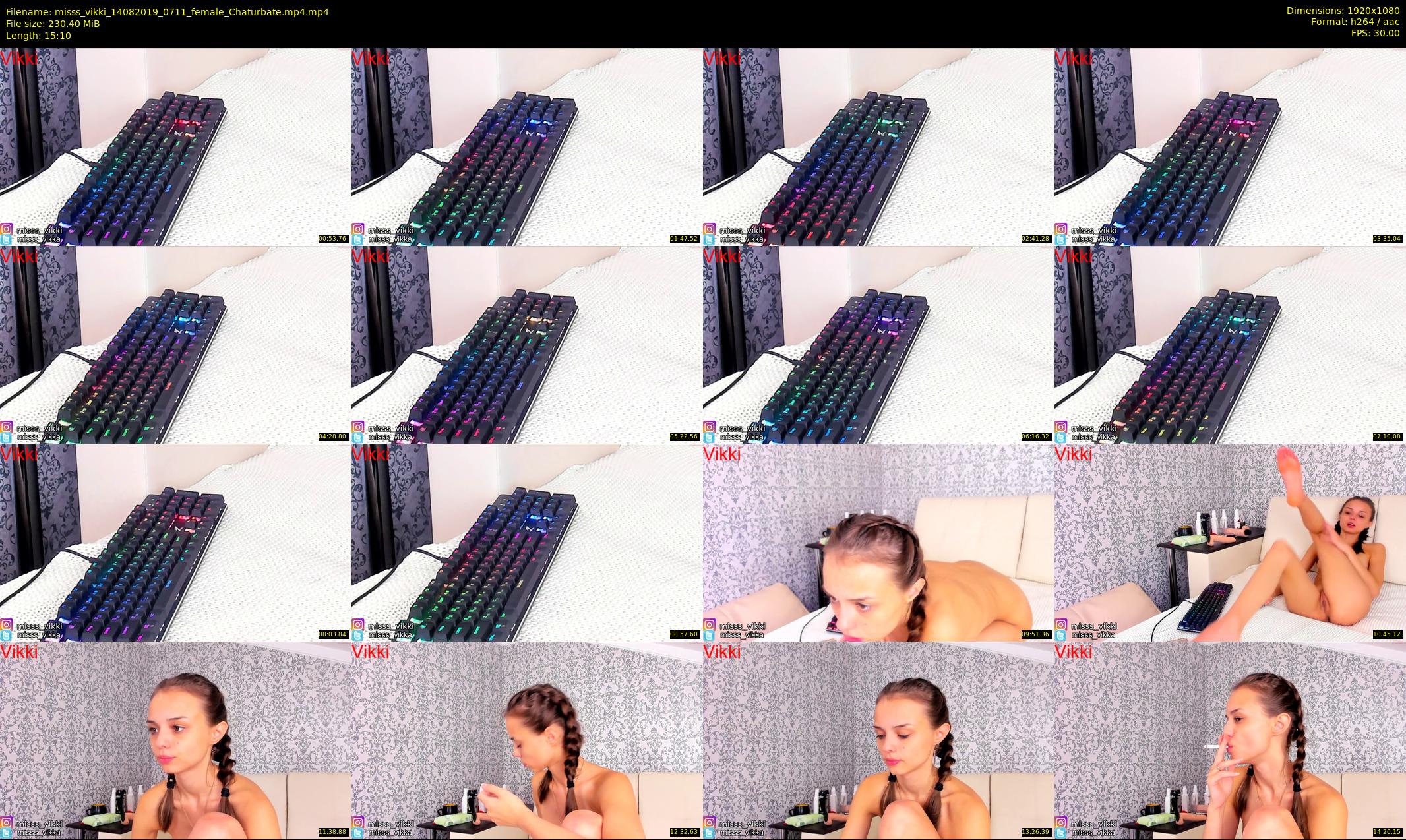 misss_vikki — 16 minute Chaturbate female cam show recording, 1080p, Aug 14, 2019