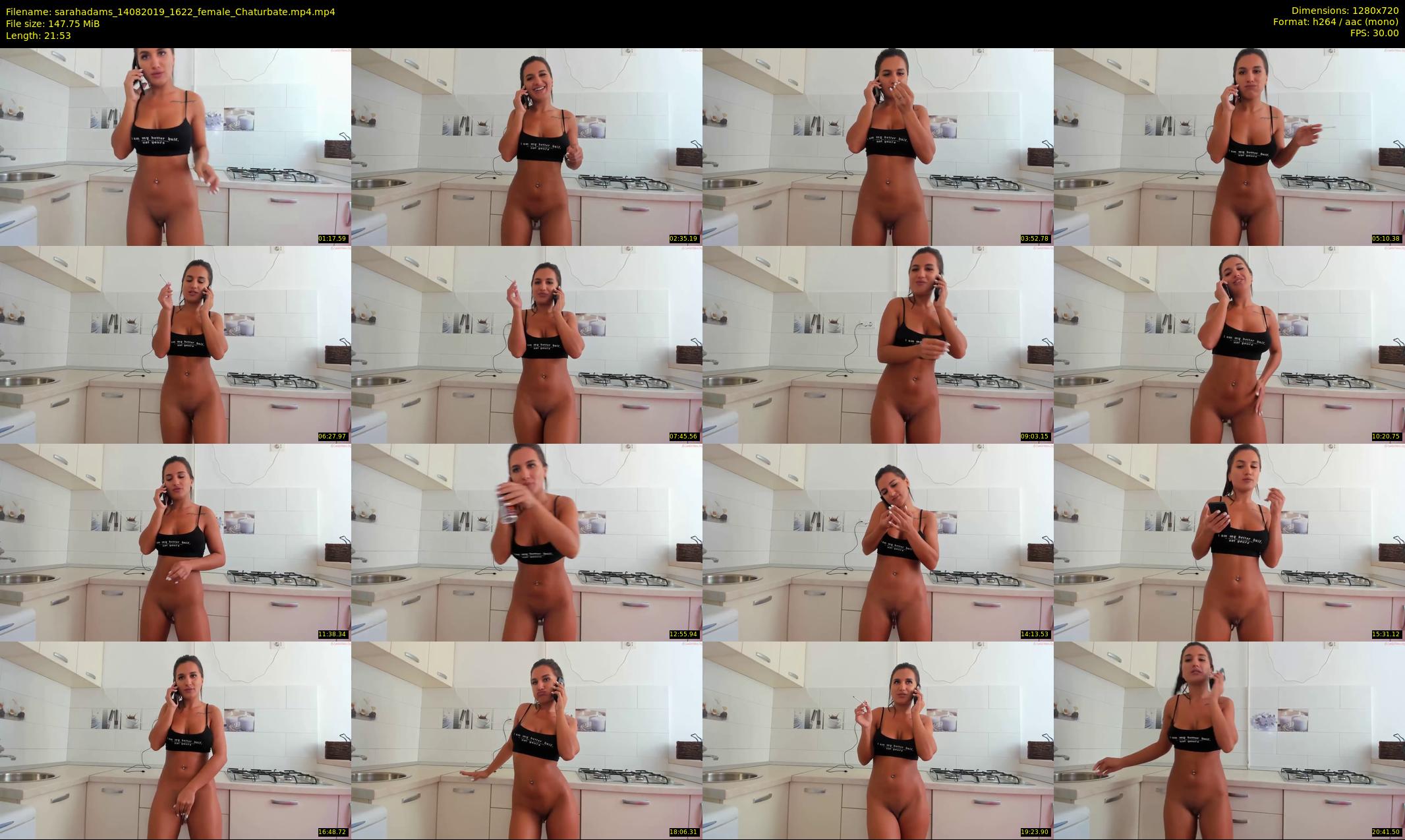 sarahadams — 22 minute Chaturbate female cam show recording, 720p, Aug 14, 2019