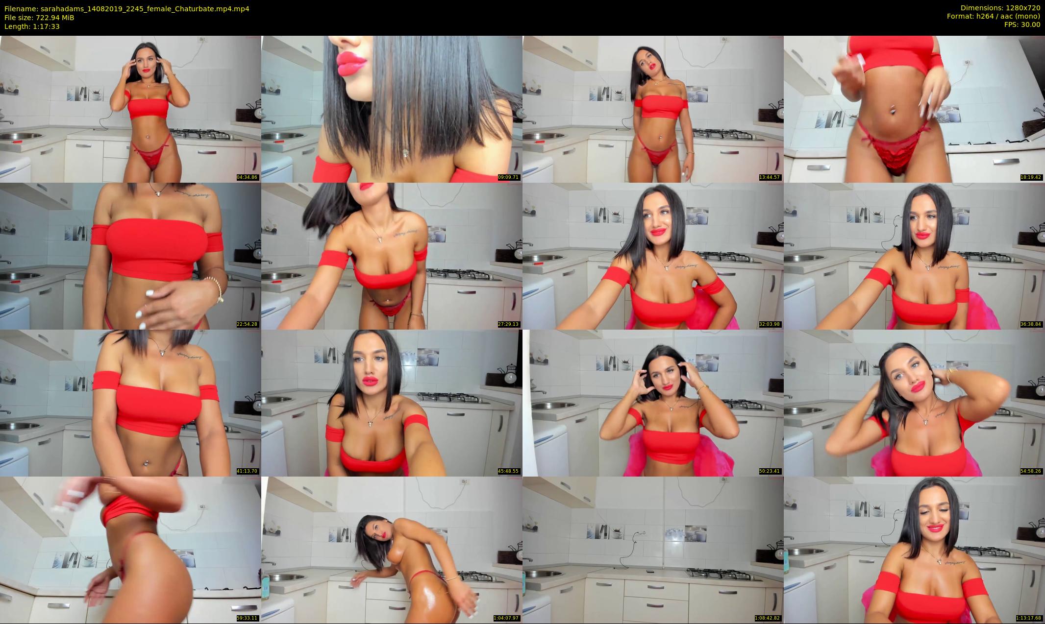 sarahadams — 78 minute Chaturbate female cam show recording, 720p, Aug 14, 2019
