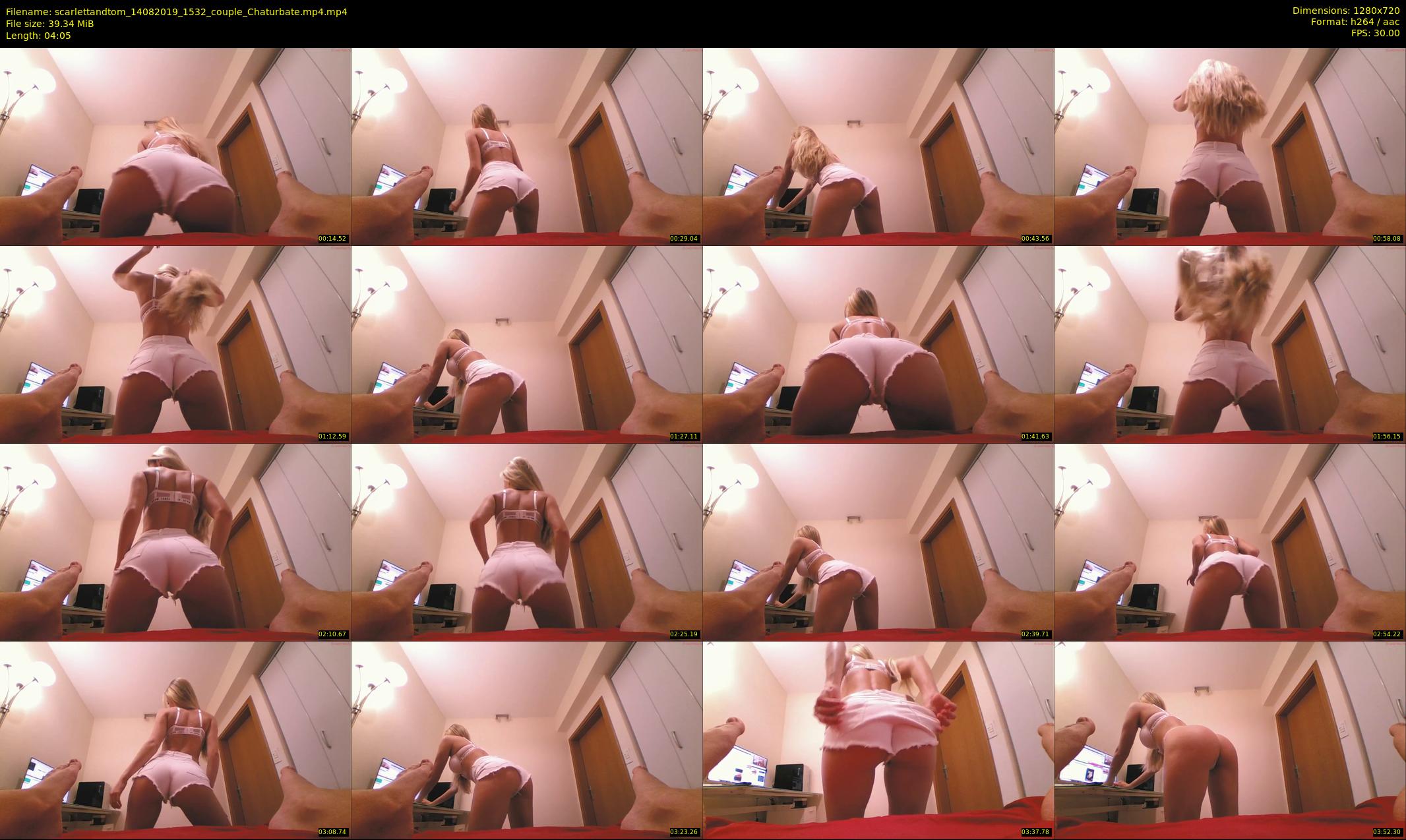 scarlettandtom — 5 minute Chaturbate couple cam show recording, 720p, Aug 14, 2019