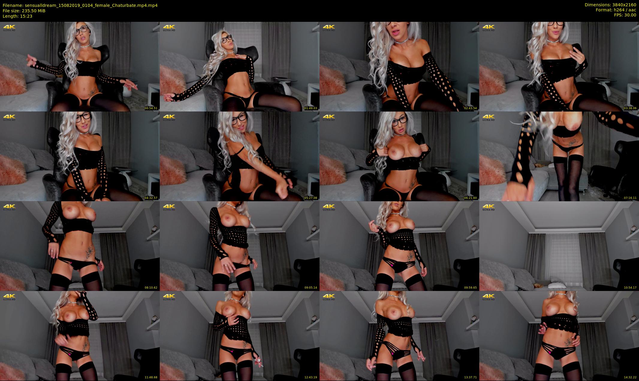 sensualldream — 16 minute Chaturbate female cam show recording, 4K, Aug 15, 2019