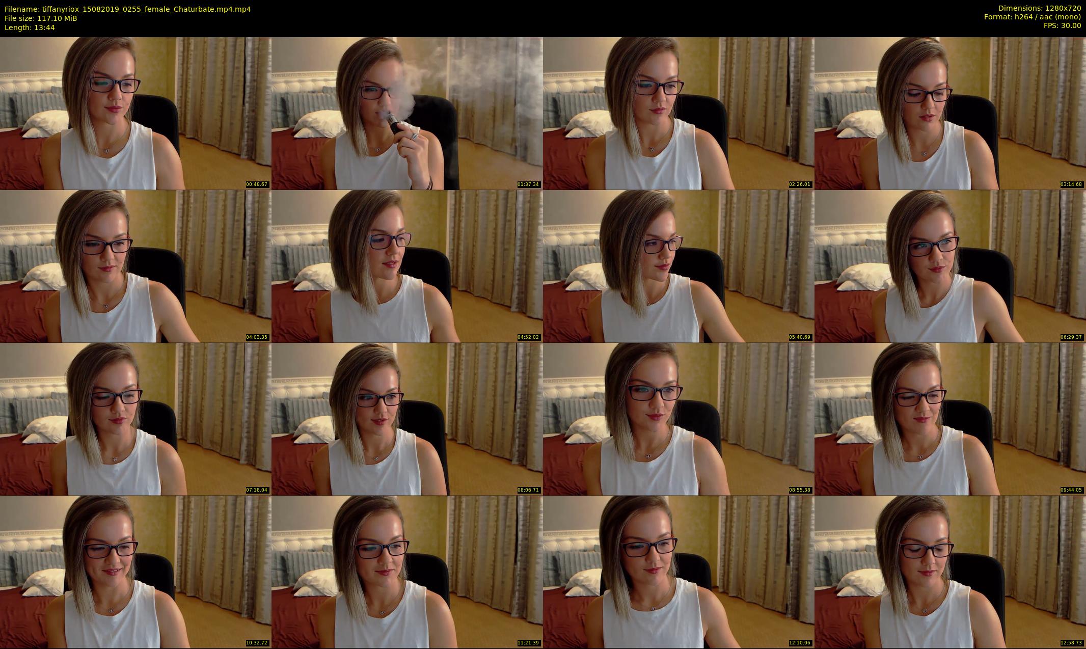 tiffanyriox — 14 minute Chaturbate female cam show recording, 720p, Aug 15, 2019