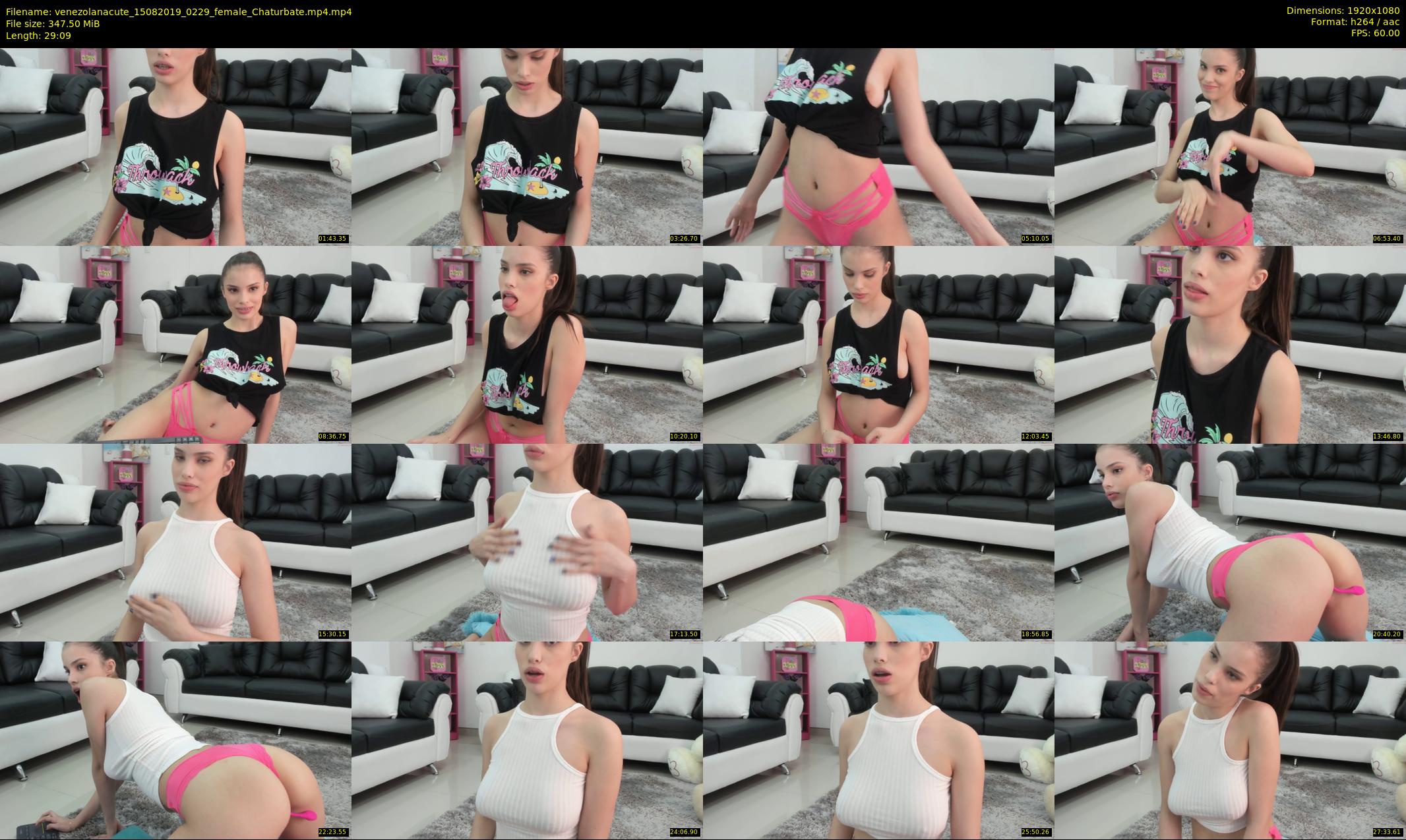 venezolanacute — 30 minute Chaturbate female cam show recording, 1080p, Aug 15, 2019