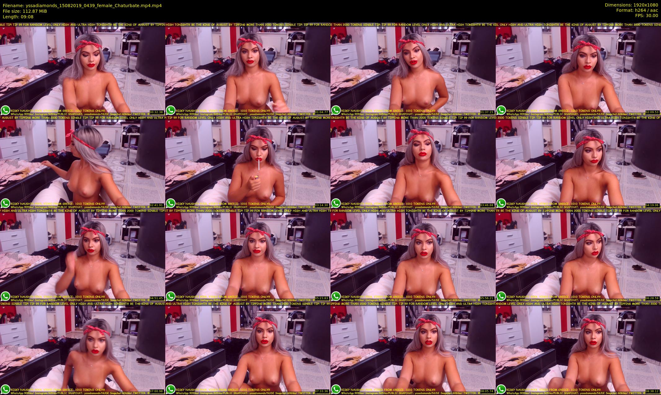yssadiamonds — 10 minute Chaturbate female cam show recording, 1080p, Aug 15, 2019