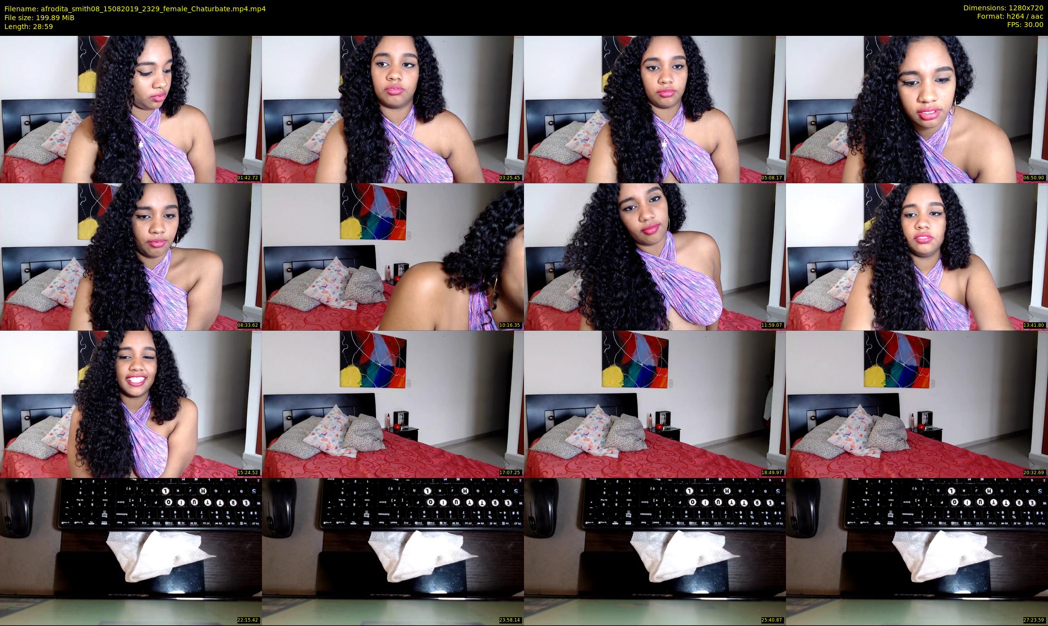 afrodita_smith08 — 29 minute Chaturbate female cam show recording, 720p, Aug 15, 2019