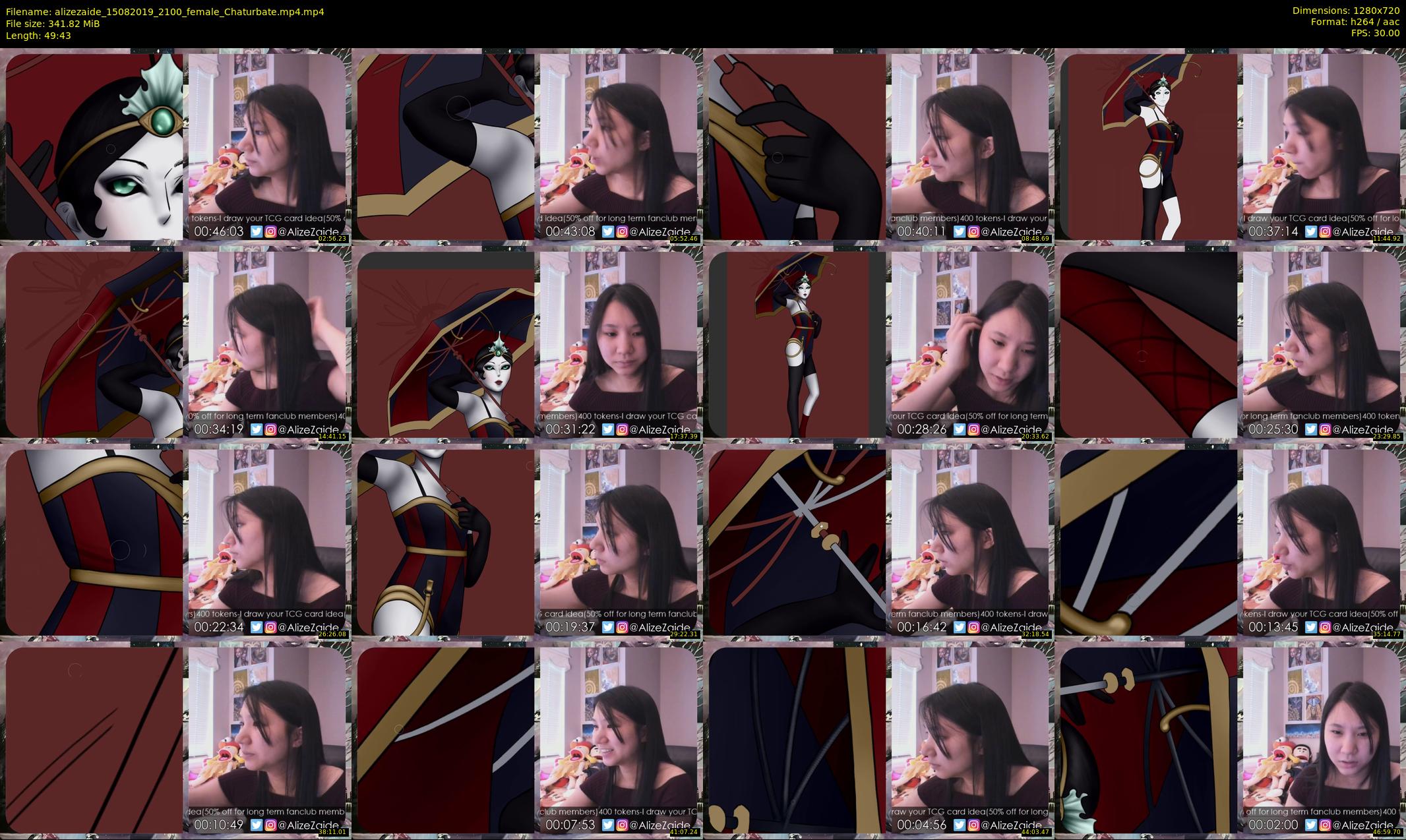 alizezaide — 50 minute Chaturbate female cam show recording, 720p, Aug 15, 2019