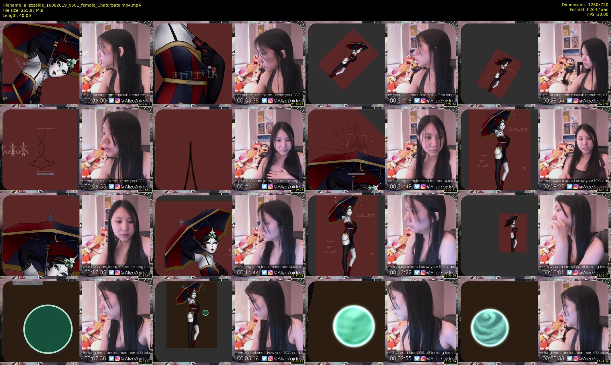 alizezaide — 40 minute Chaturbate female cam show recording, 720p, Aug 16, 2019