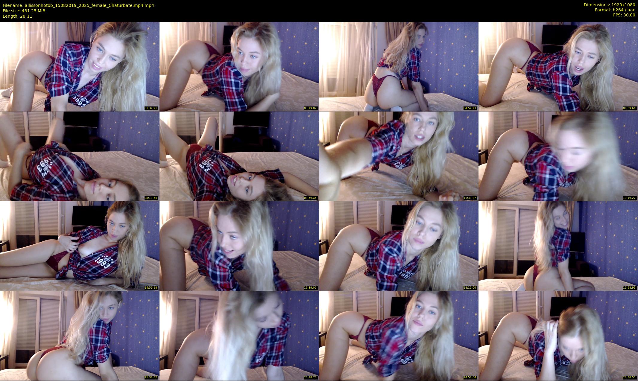 allissonhotbb — 29 minute Chaturbate female cam show recording, 1080p, Aug 15, 2019