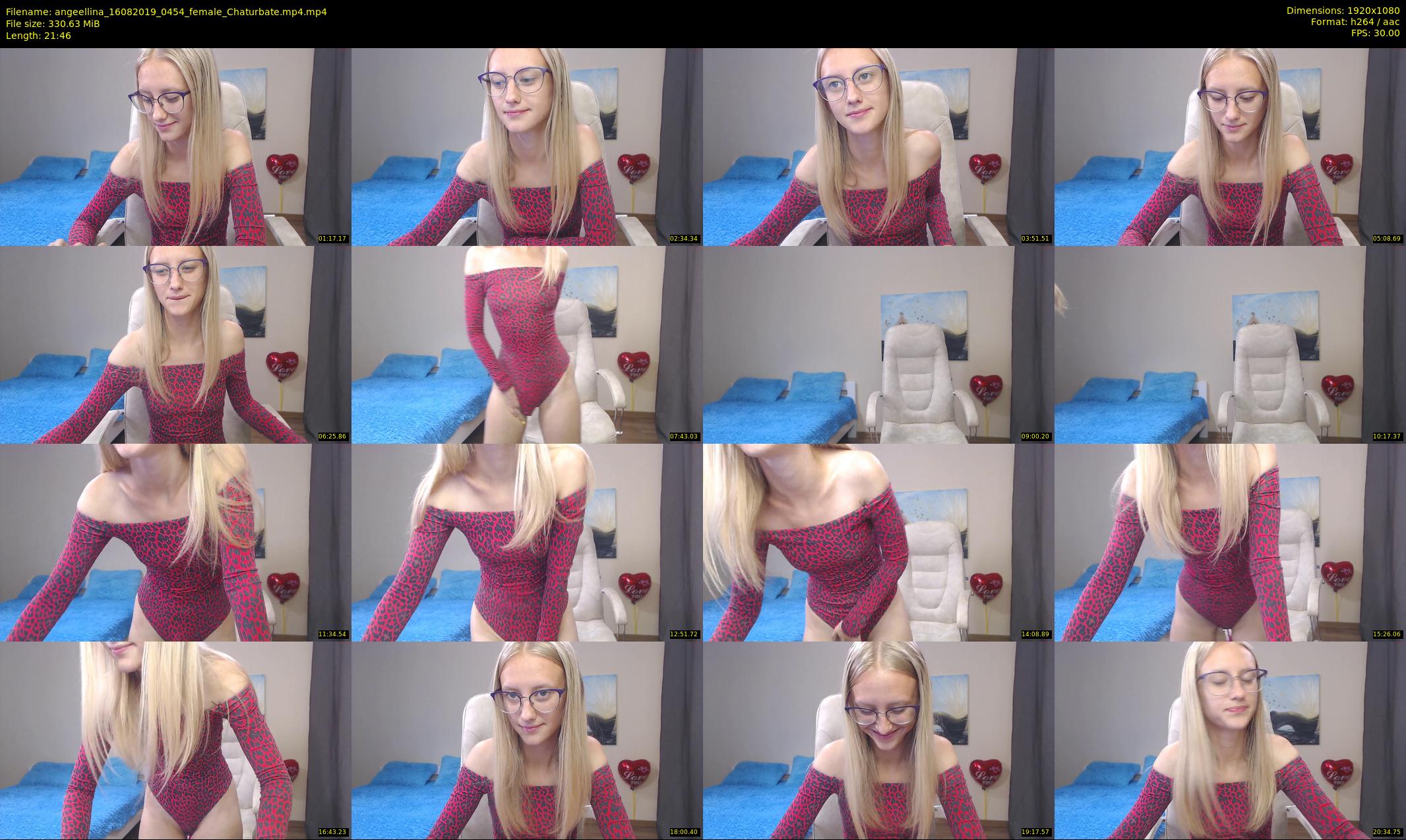 angeellina — 22 minute Chaturbate female cam show recording, 1080p, Aug 16, 2019