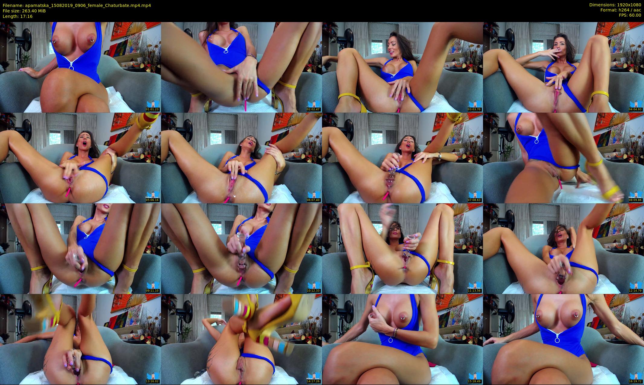 apamatska — 18 minute Chaturbate female cam show recording, 1080p, Aug 15, 2019