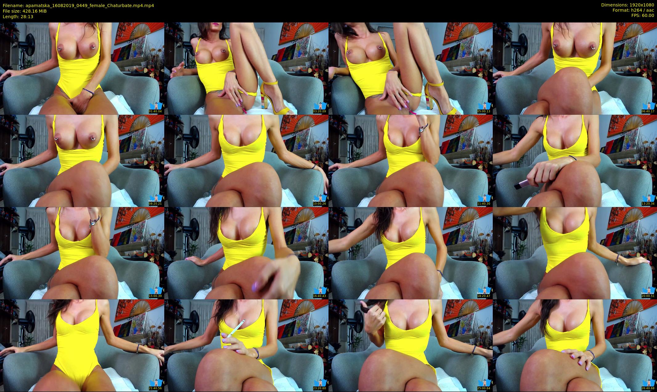 apamatska — 29 minute Chaturbate female cam show recording, 1080p, Aug 16, 2019