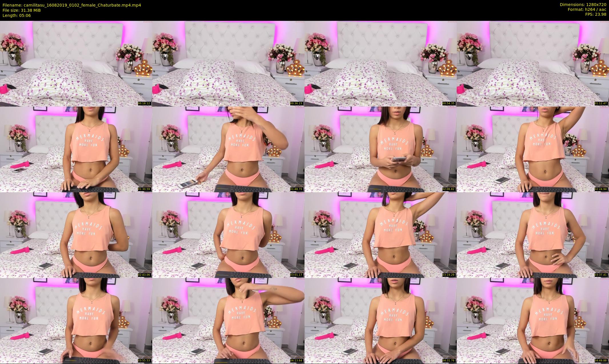 camilitasu — 6 minute Chaturbate female cam show recording, 720p, Aug 16, 2019