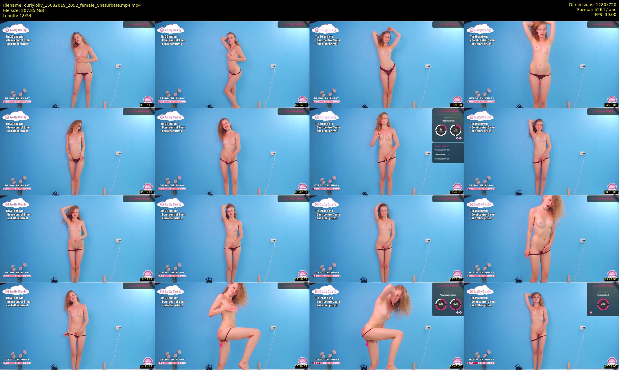 curlylolly — 19 minute Chaturbate female cam show recording, 720p, Aug 15, 2019