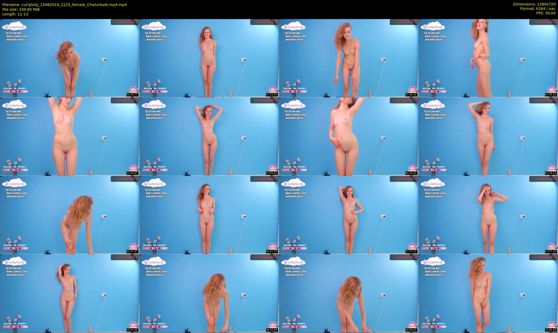 curlylolly — 12 minute Chaturbate female cam show recording, 720p, Aug 15, 2019