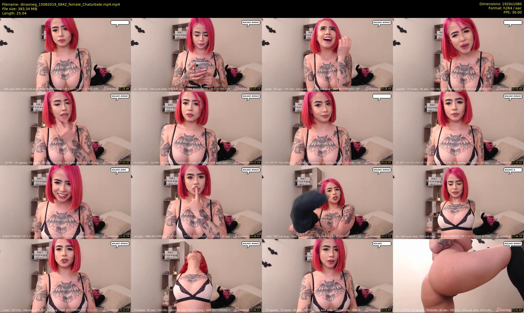 dinaoneg — 26 minute Chaturbate female cam show recording, 1080p, Aug 15, 2019