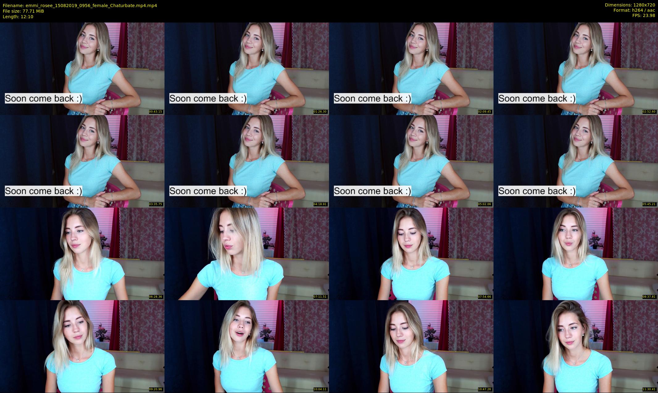 emmi_rosee — 13 minute Chaturbate female cam show recording, 720p, Aug 15, 2019