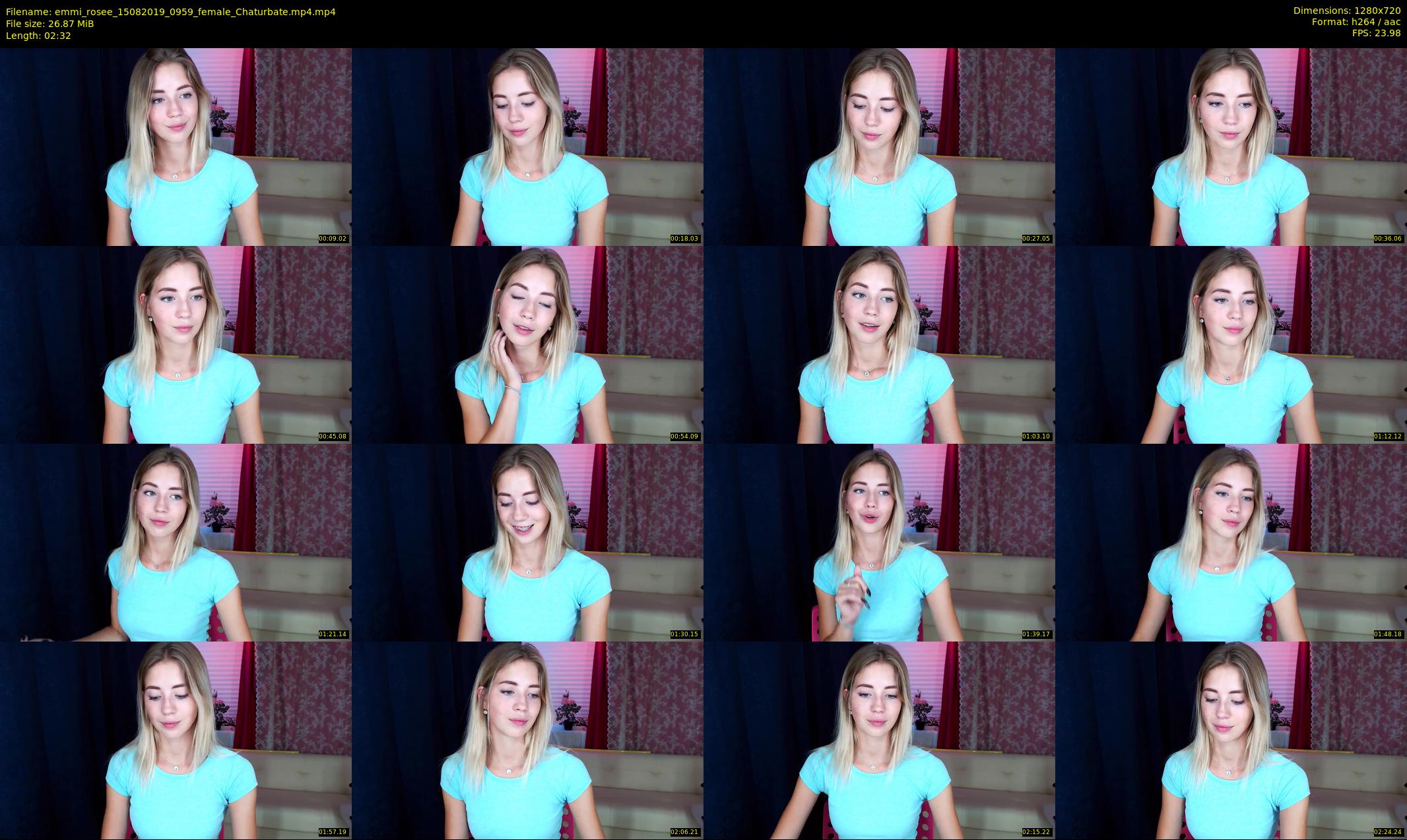 emmi_rosee — 3 minute Chaturbate female cam show recording, 720p, Aug 15, 2019