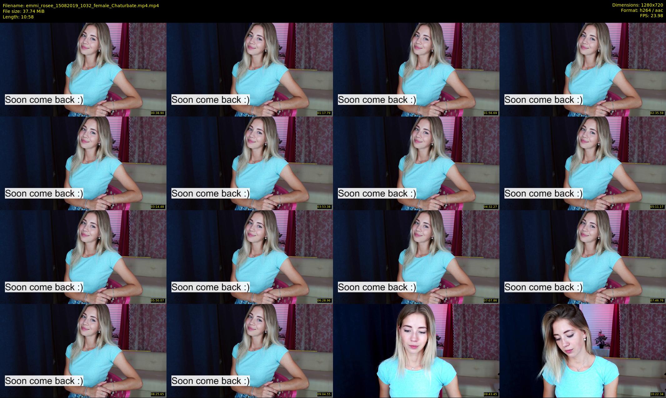 emmi_rosee — 11 minute Chaturbate female cam show recording, 720p, Aug 15, 2019