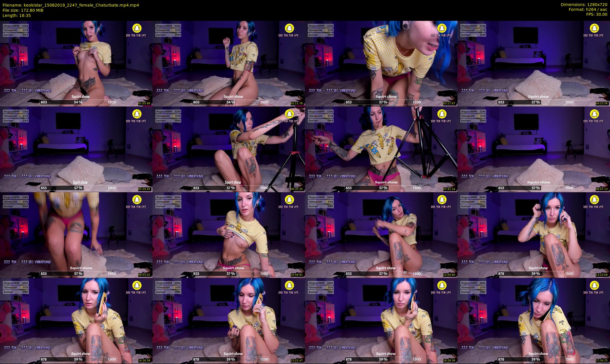 keokistar — 19 minute Chaturbate female cam show recording, 720p, Aug 15, 2019