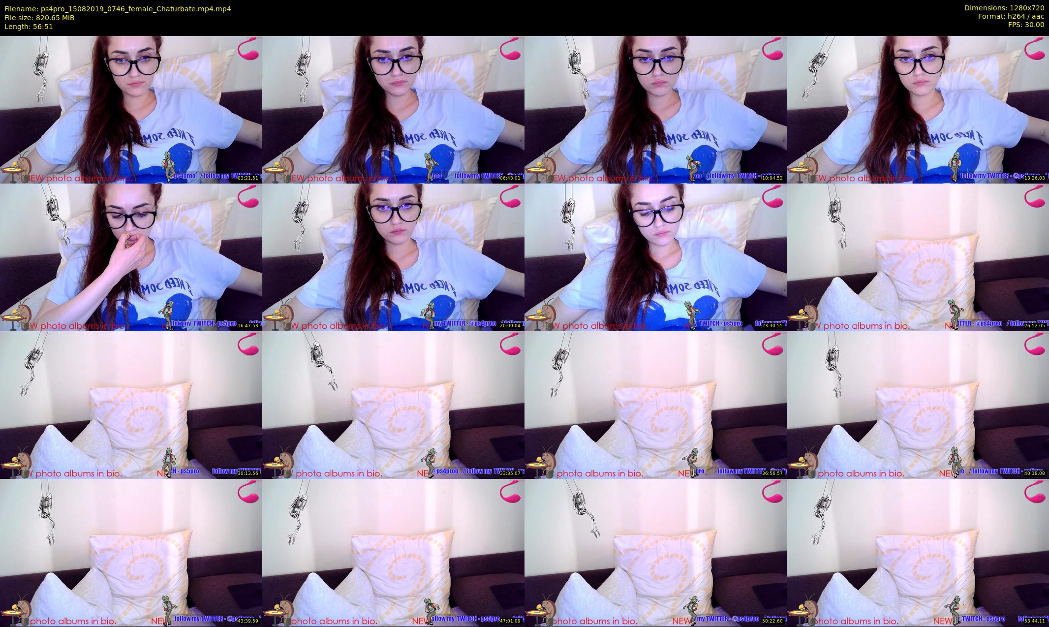 ps4pro — 57 minute Chaturbate female cam show recording, 720p, Aug 15, 2019