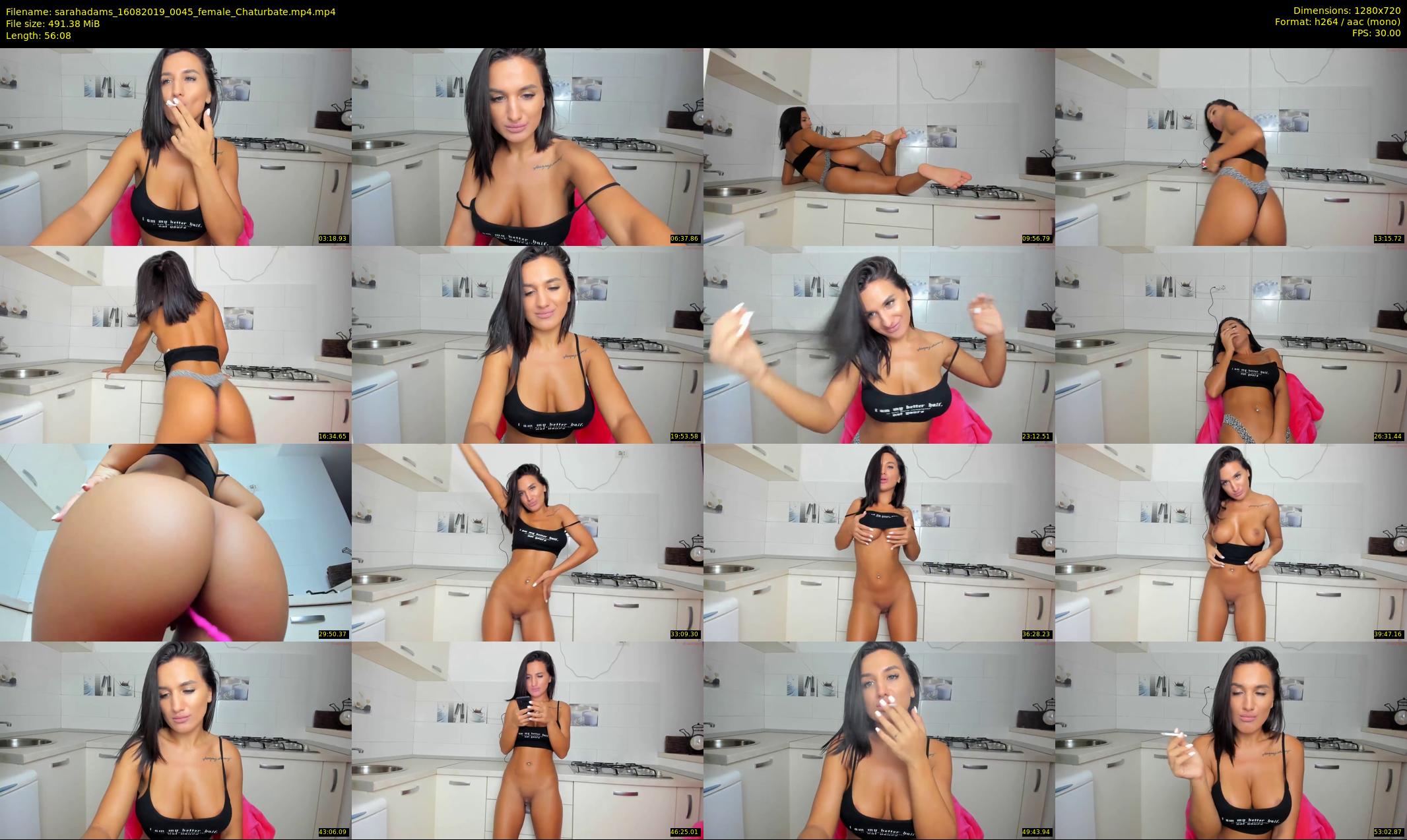 sarahadams — 57 minute Chaturbate female cam show recording, 720p, Aug 16, 2019