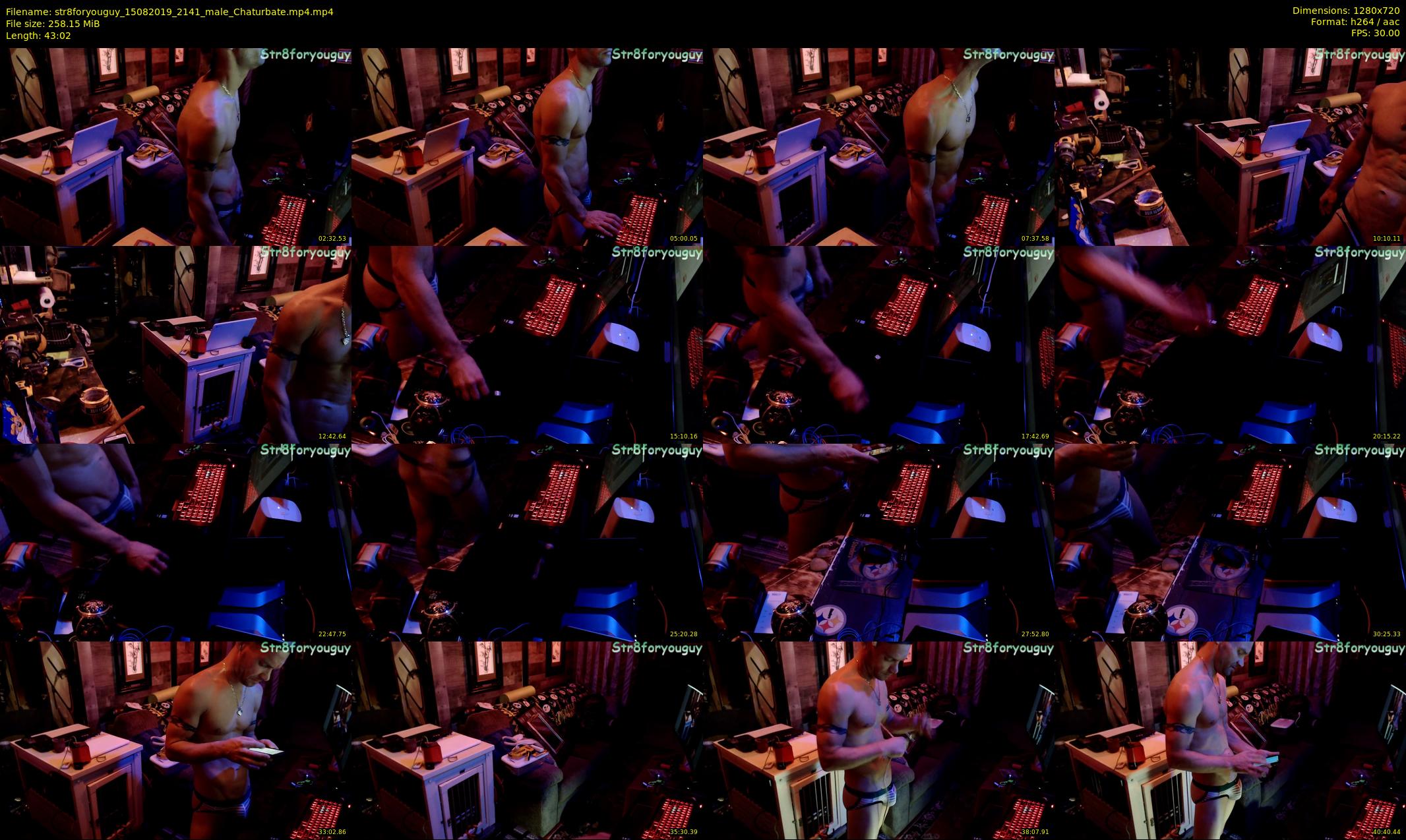 str8foryouguy — 44 minute Chaturbate male cam show recording, 720p, Aug 15, 2019