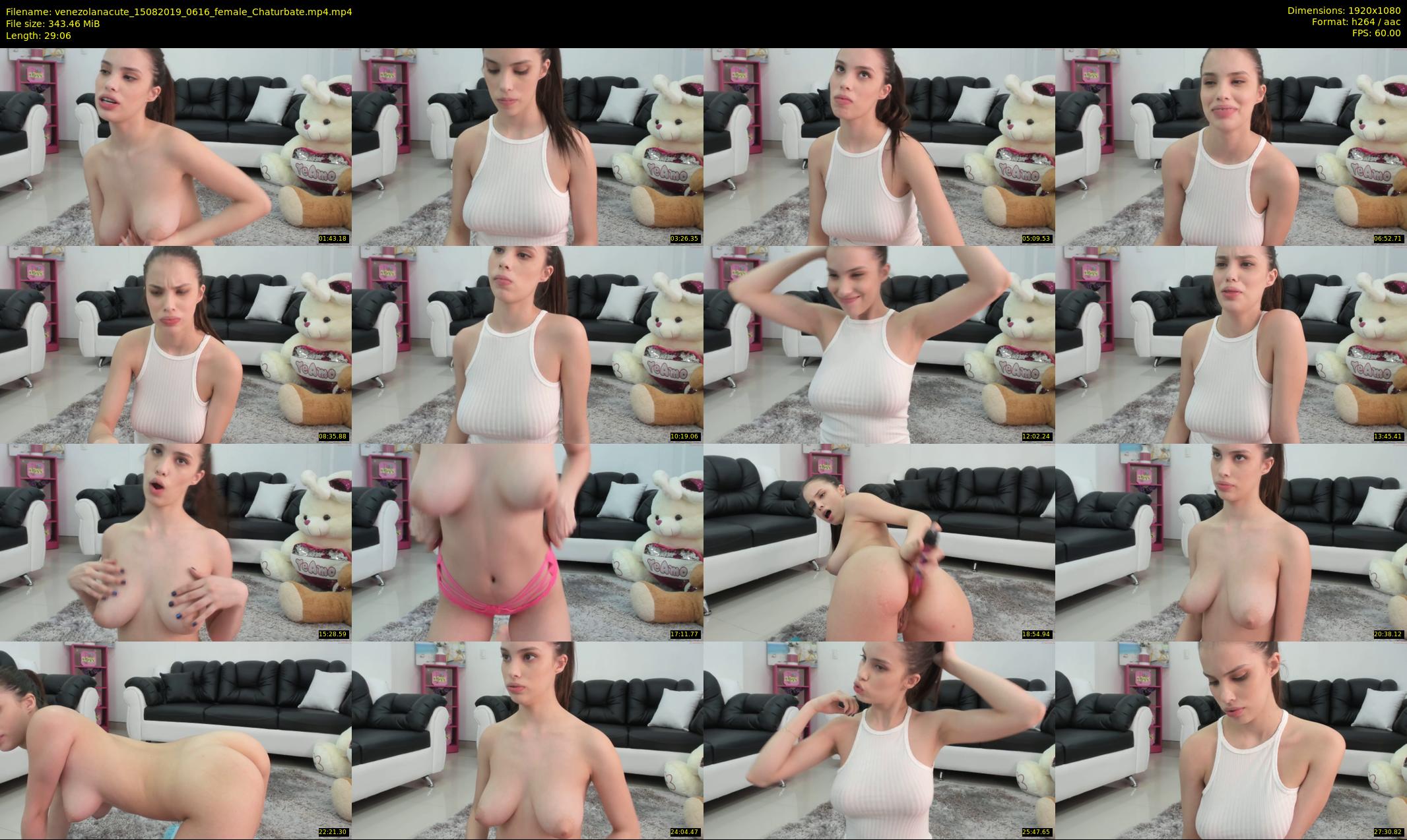 venezolanacute — 30 minute Chaturbate female cam show recording, 1080p, Aug 15, 2019