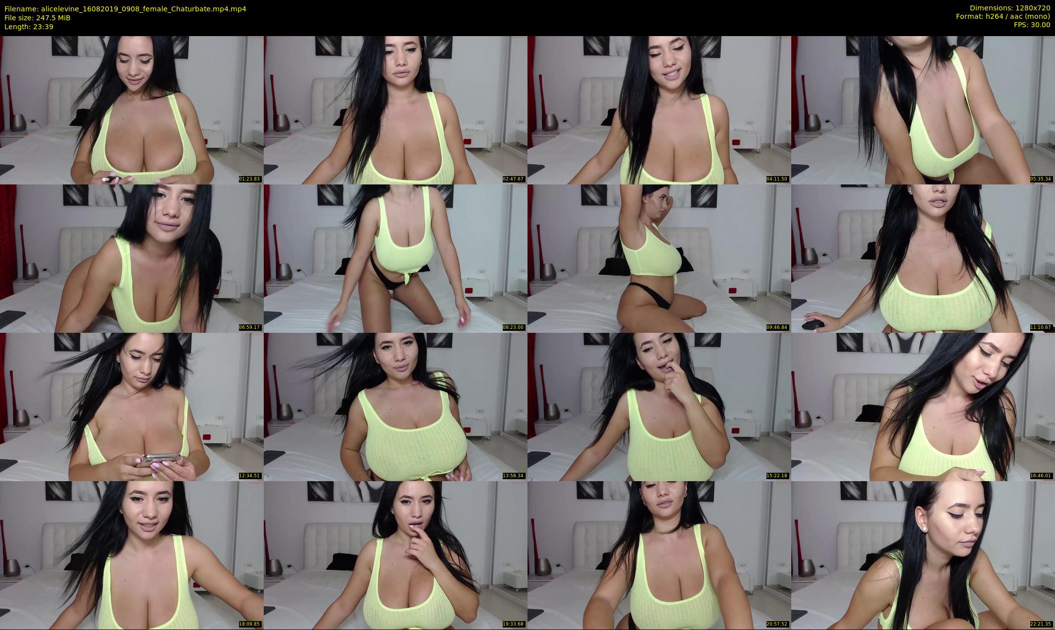 alicelevine — 24 minute Chaturbate female cam show recording, 720p, Aug 16, 2019
