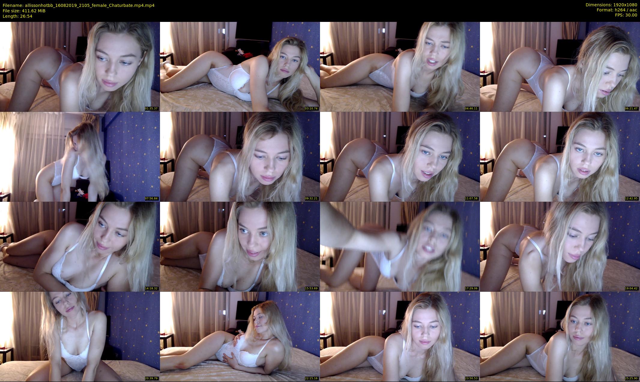 allissonhotbb — 27 minute Chaturbate female cam show recording, 1080p, Aug 16, 2019