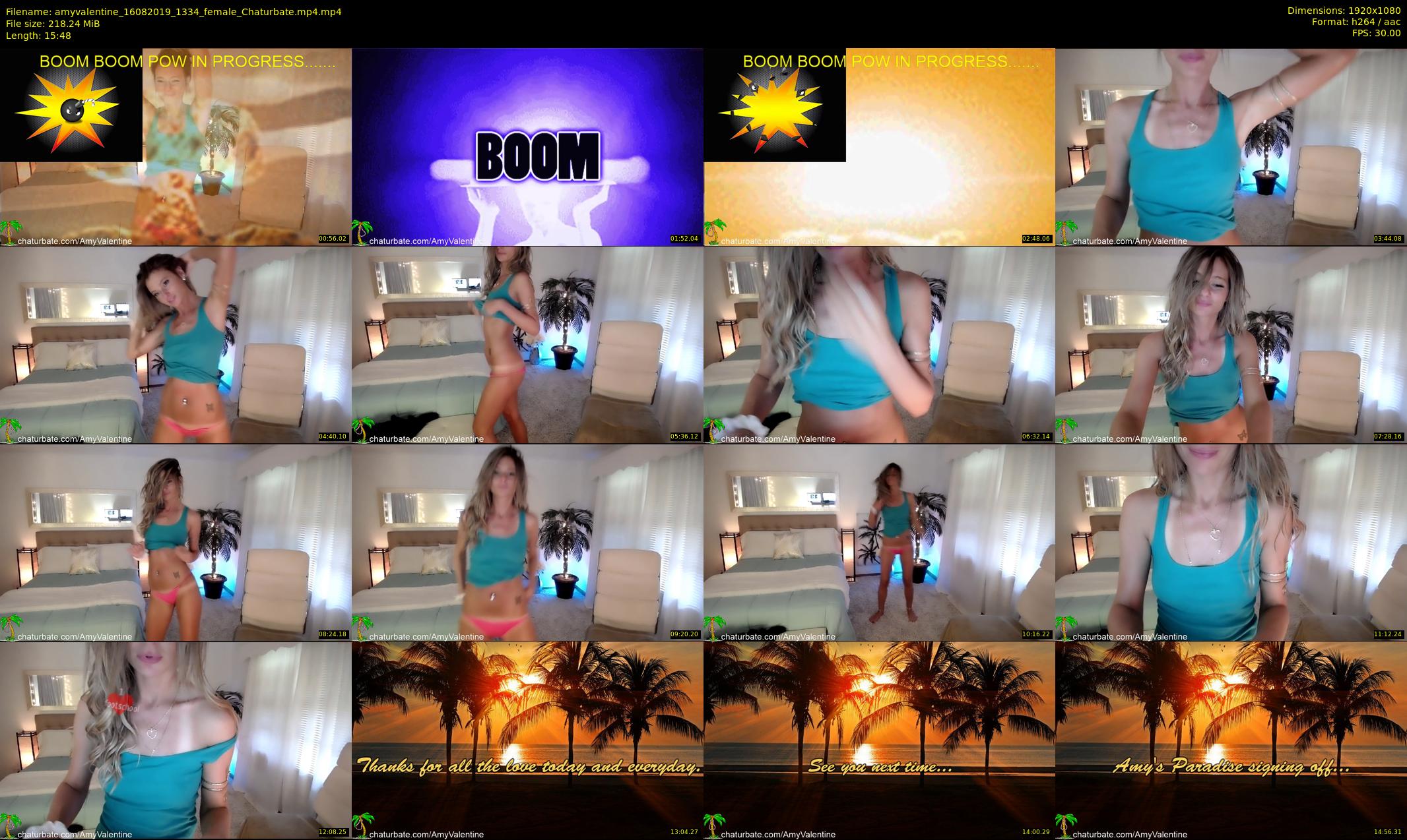 amyvalentine — 16 minute Chaturbate female cam show recording, 1080p, Aug 16, 2019