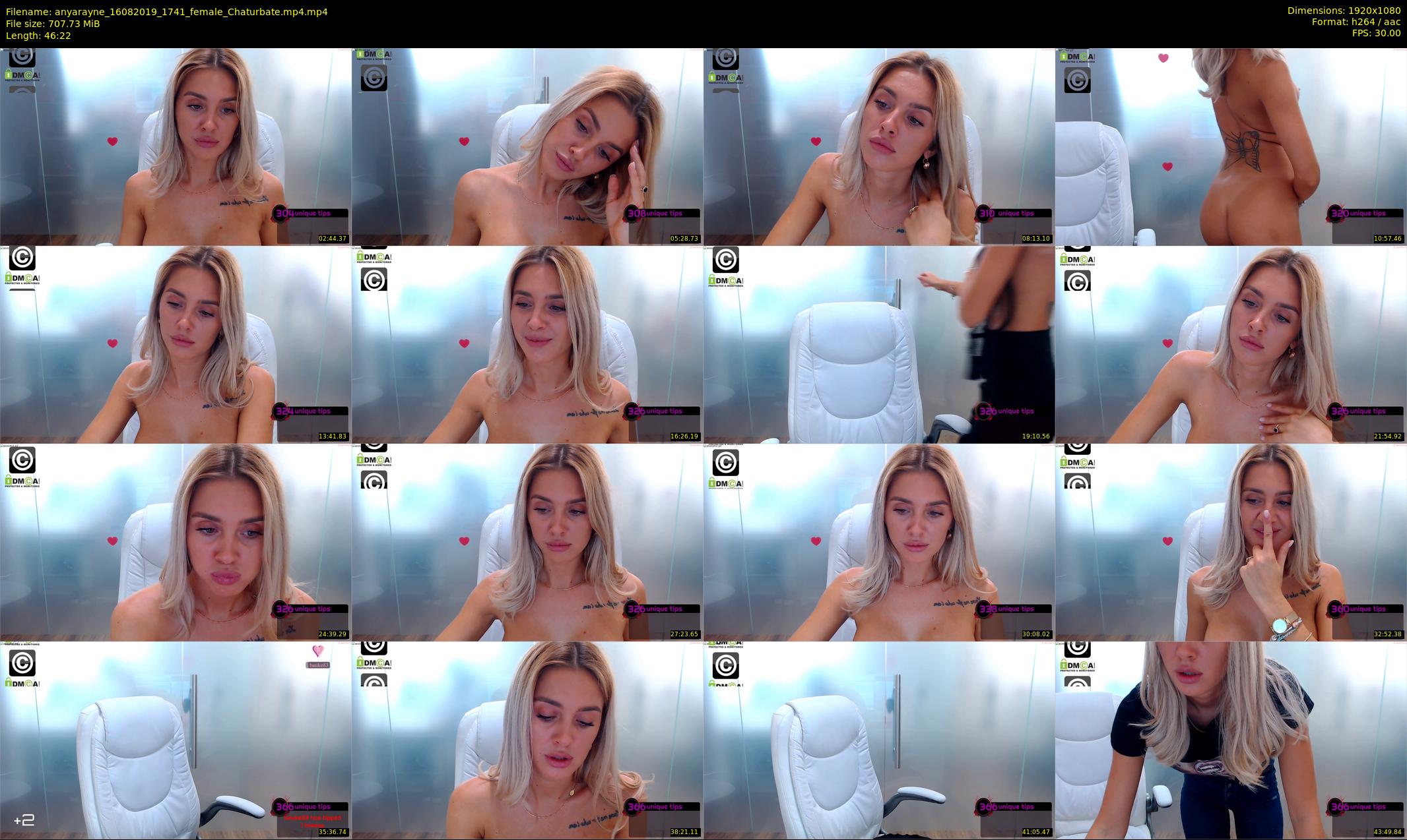 anyarayne — 47 minute Chaturbate female cam show recording, 1080p, Aug 16, 2019