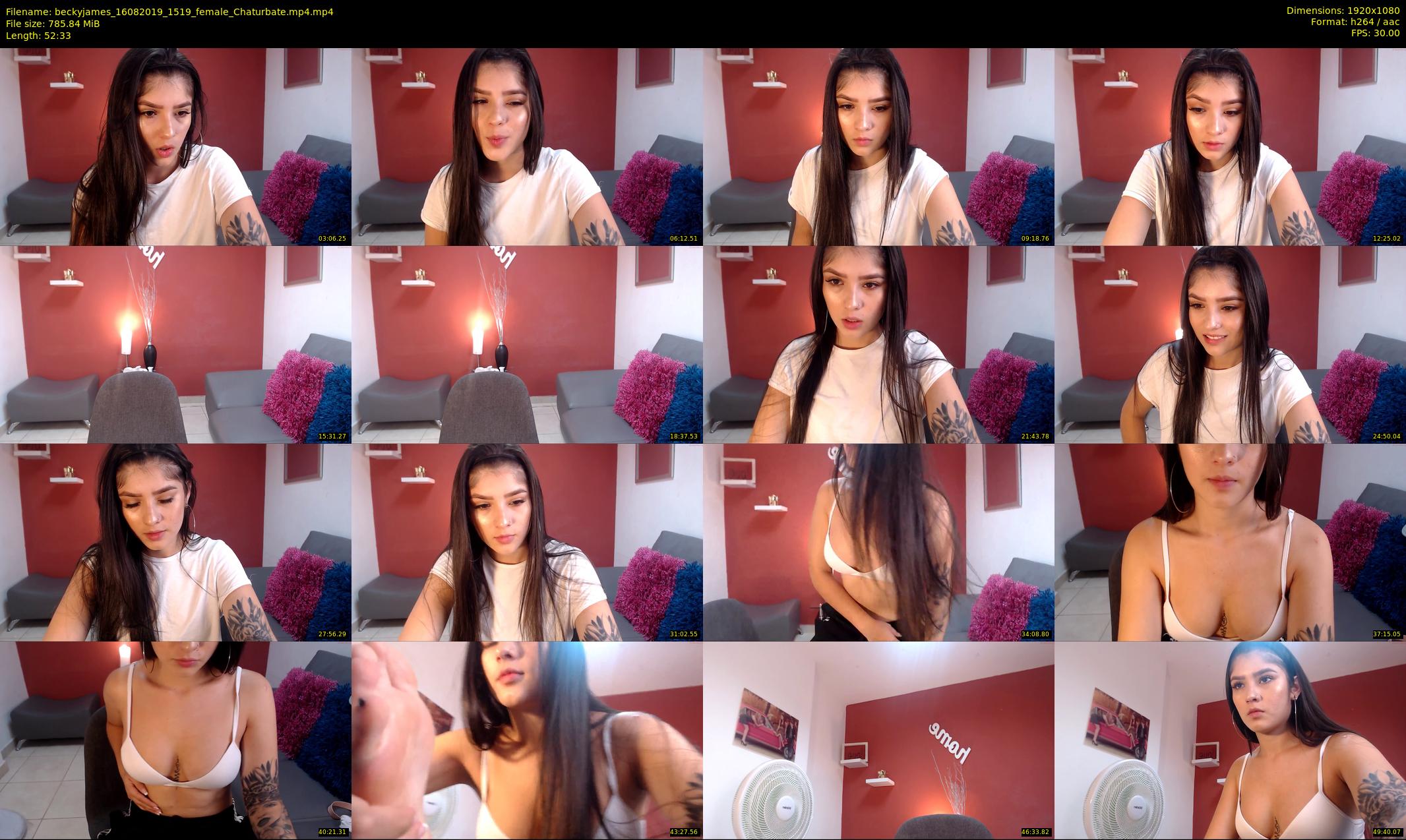 beckyjames — 53 minute Chaturbate female cam show recording, 1080p, Aug 16, 2019