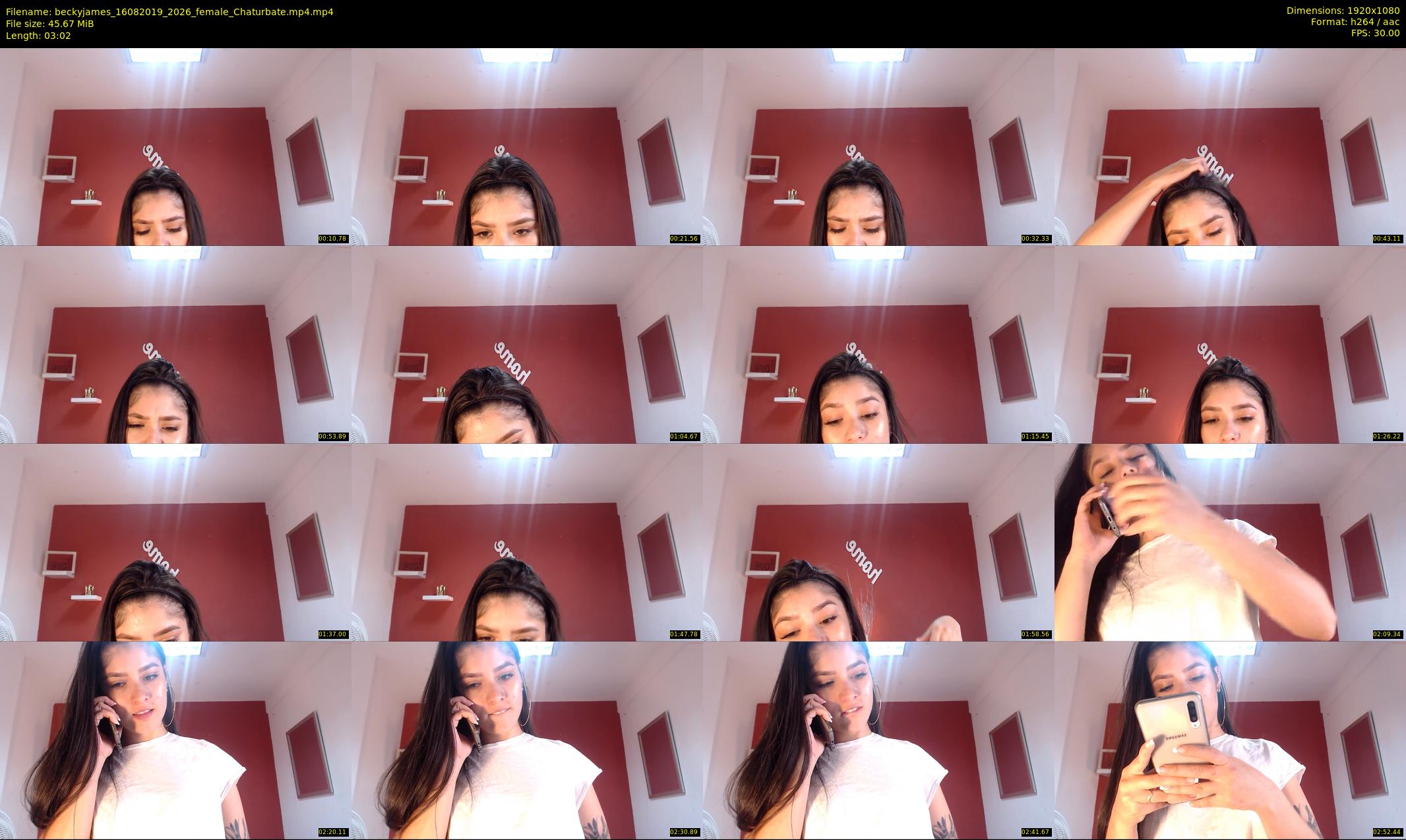 beckyjames — 4 minute Chaturbate female cam show recording, 1080p, Aug 16, 2019