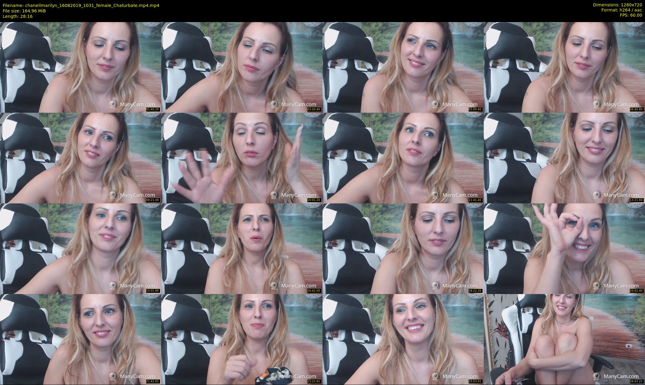 chanellmarilyn — 29 minute Chaturbate female cam show recording, 720p, Aug 16, 2019