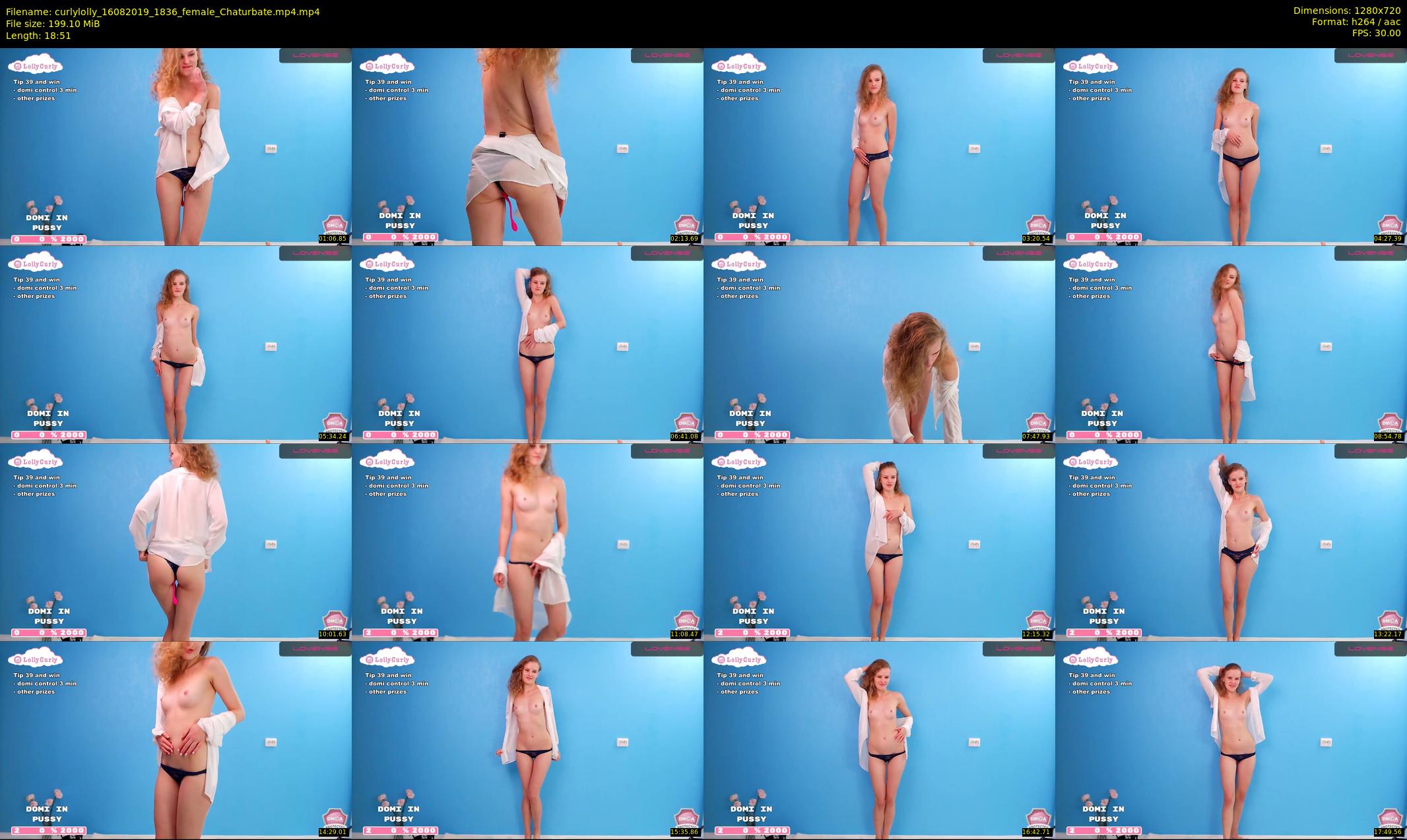 curlylolly — 19 minute Chaturbate female cam show recording, 720p, Aug 16, 2019