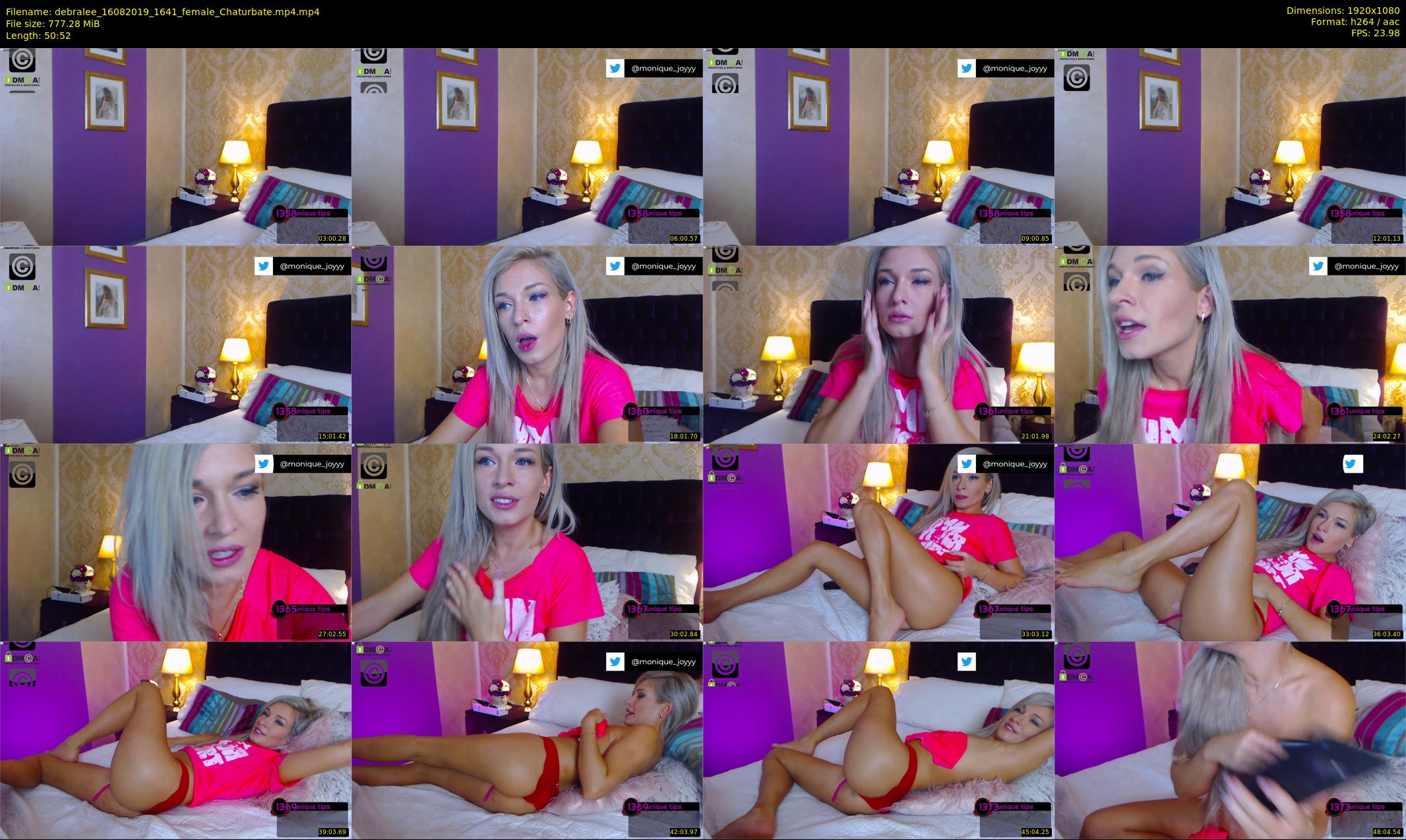 debralee — 51 minute Chaturbate female cam show recording, 1080p, Aug 16, 2019