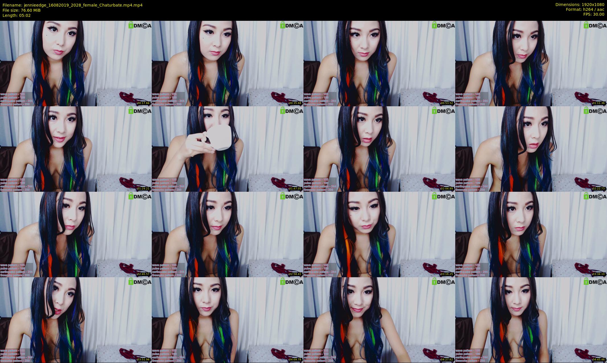 jennieedge — 6 minute Chaturbate female cam show recording, 1080p, Aug 16, 2019