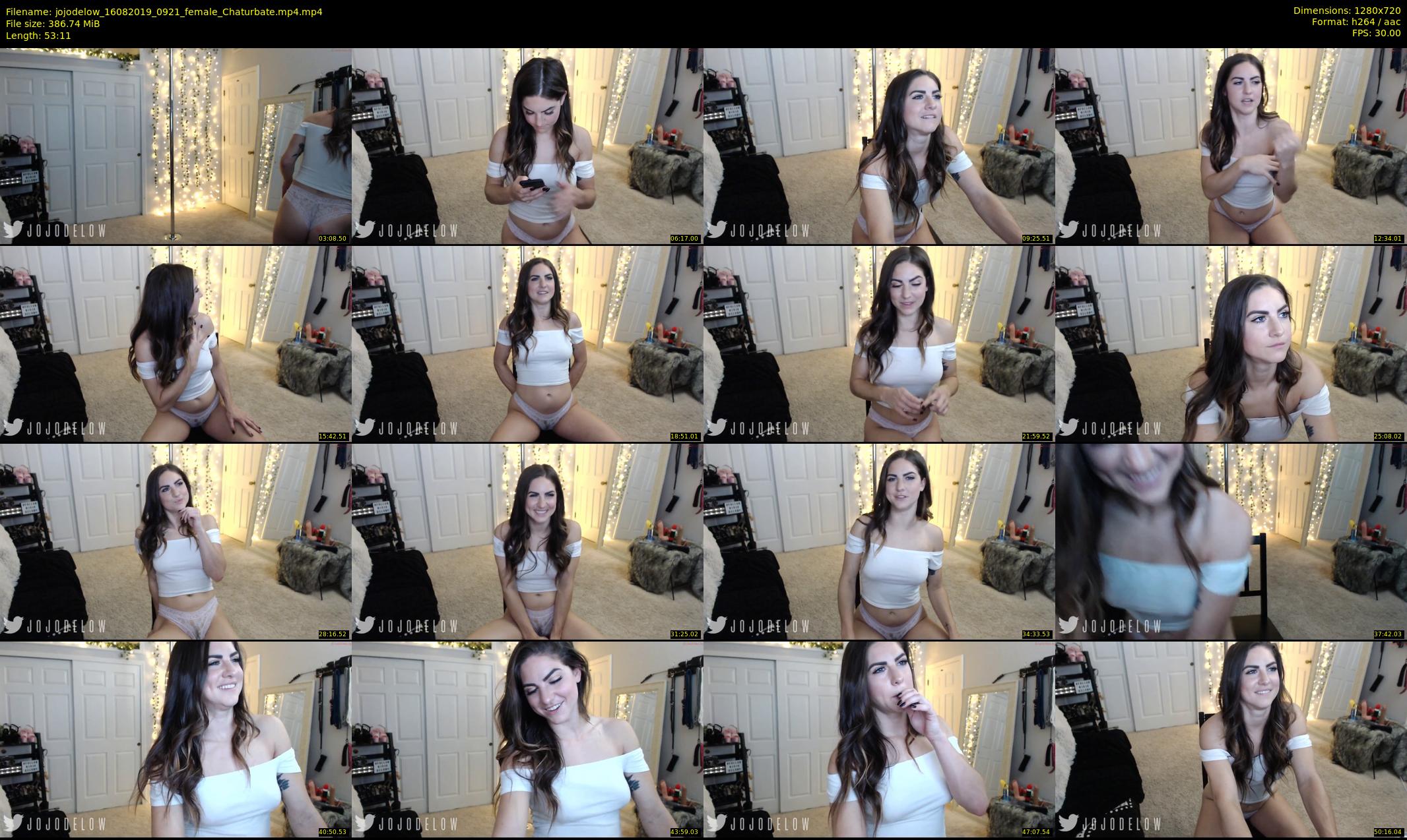 jojodelow — 54 minute Chaturbate female cam show recording, 720p, Aug 16, 2019