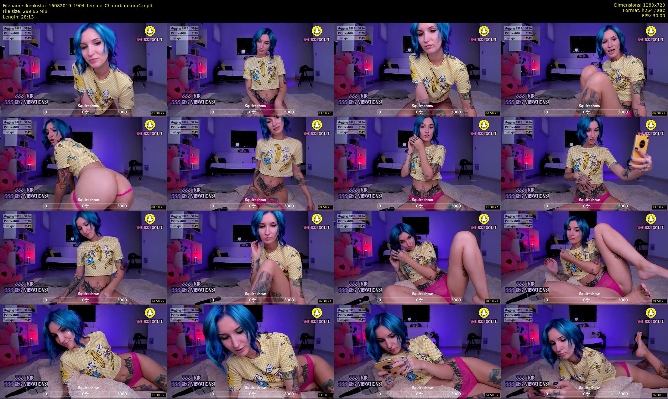 keokistar — 29 minute Chaturbate female cam show recording, 720p, Aug 16, 2019