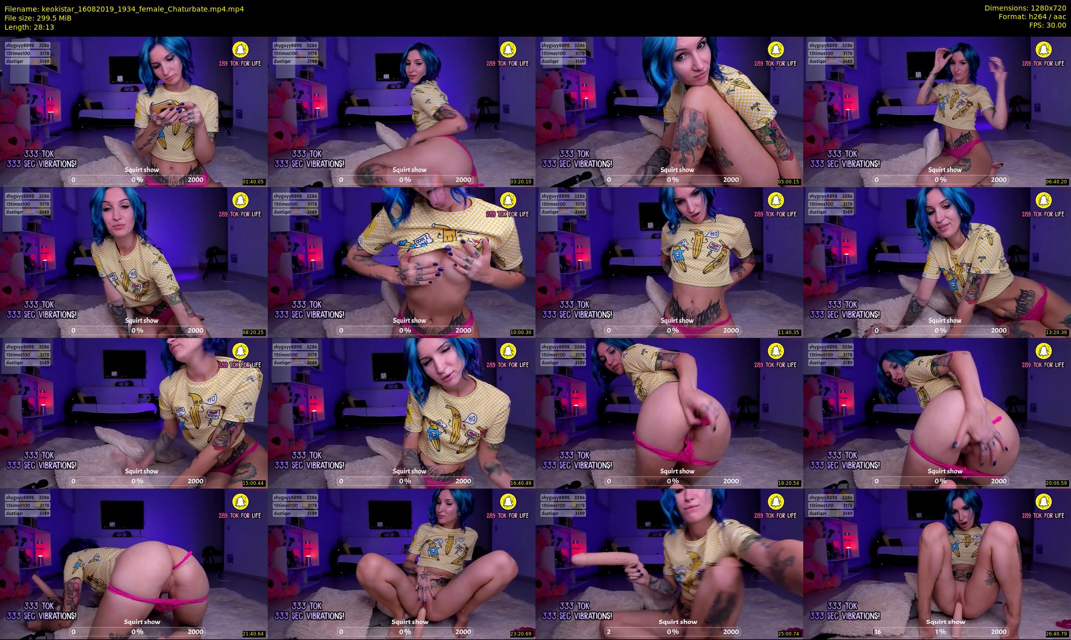 keokistar — 29 minute Chaturbate female cam show recording, 720p, Aug 16, 2019