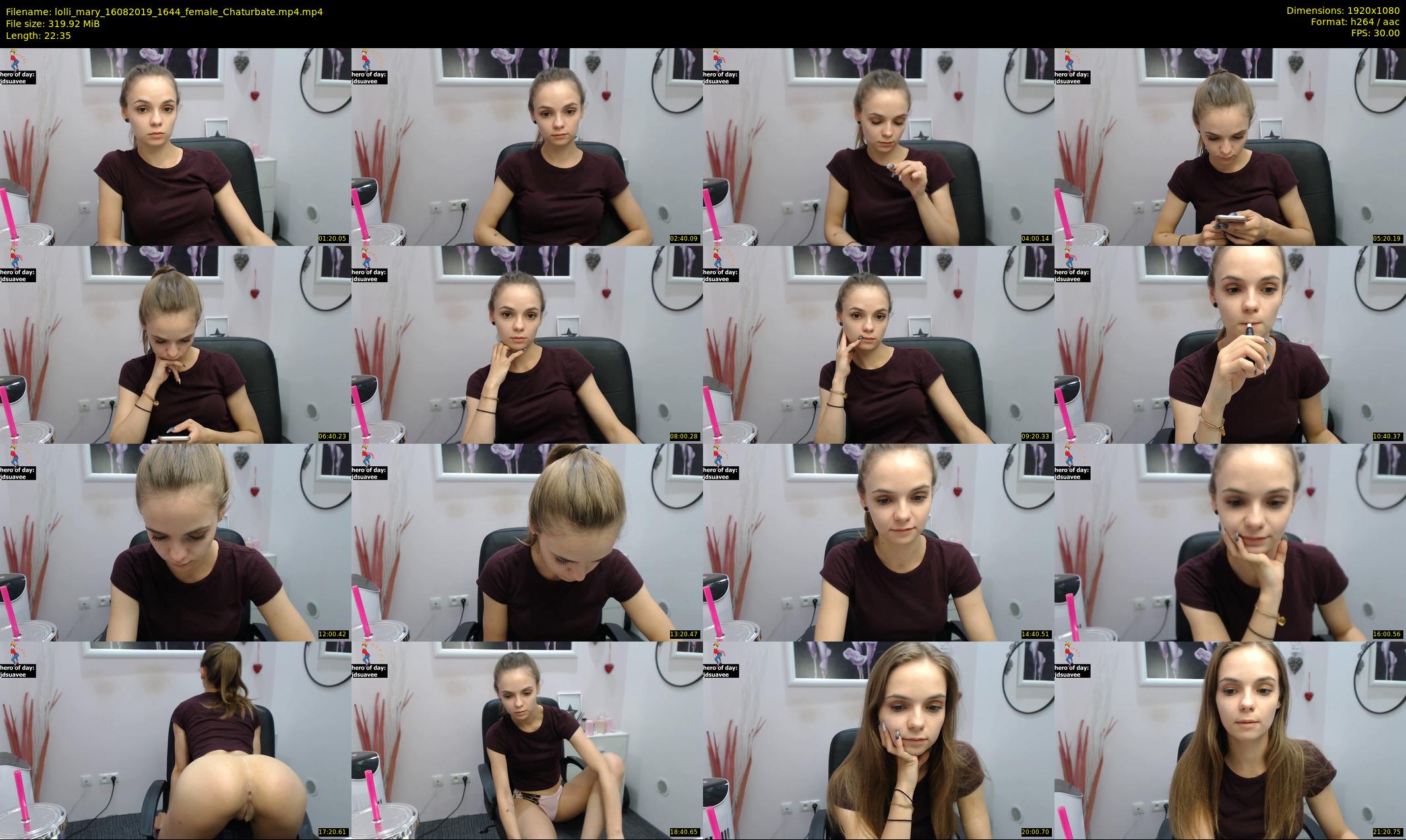 lolli_mary — 23 minute Chaturbate female cam show recording, 1080p, Aug 16, 2019