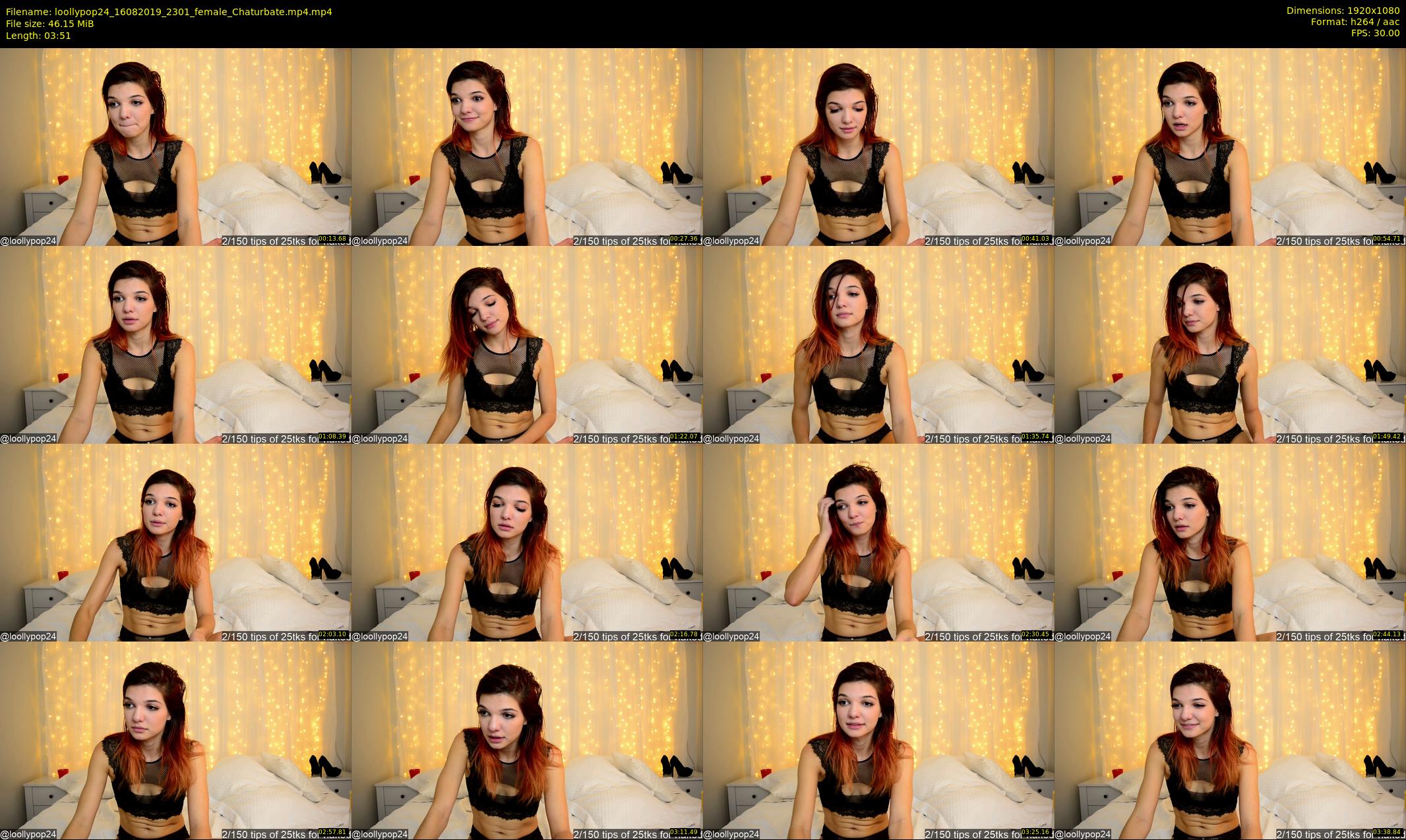 loollypop24 — 4 minute Chaturbate female cam show recording, 1080p, Aug 16, 2019