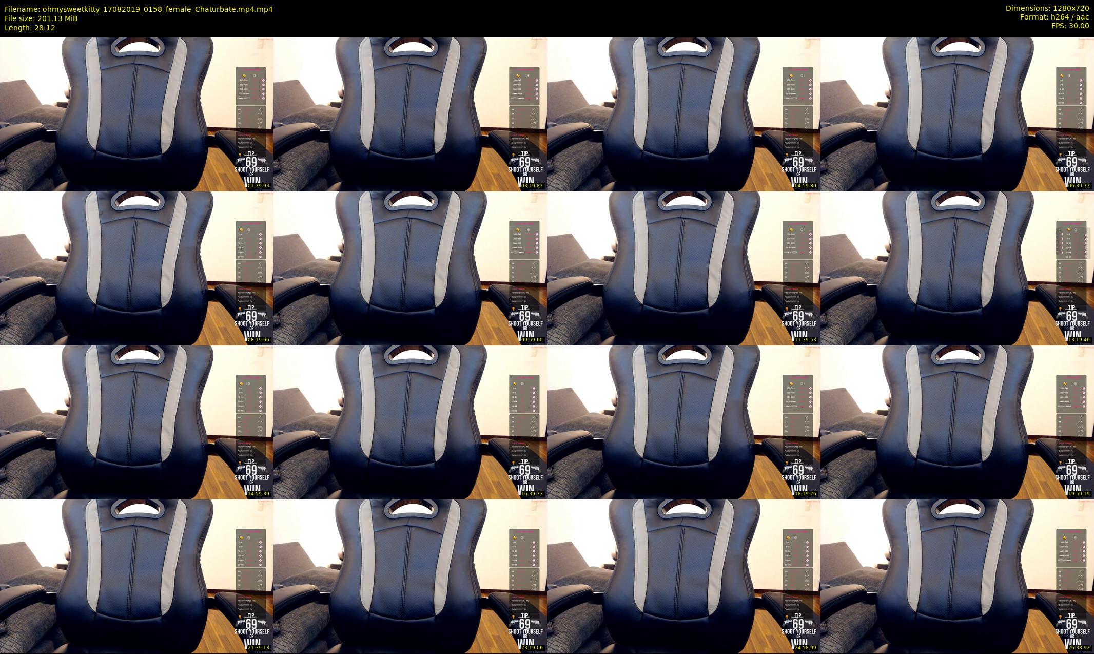ohmysweetkitty — 29 minute Chaturbate female cam show recording, 720p, Aug 17, 2019