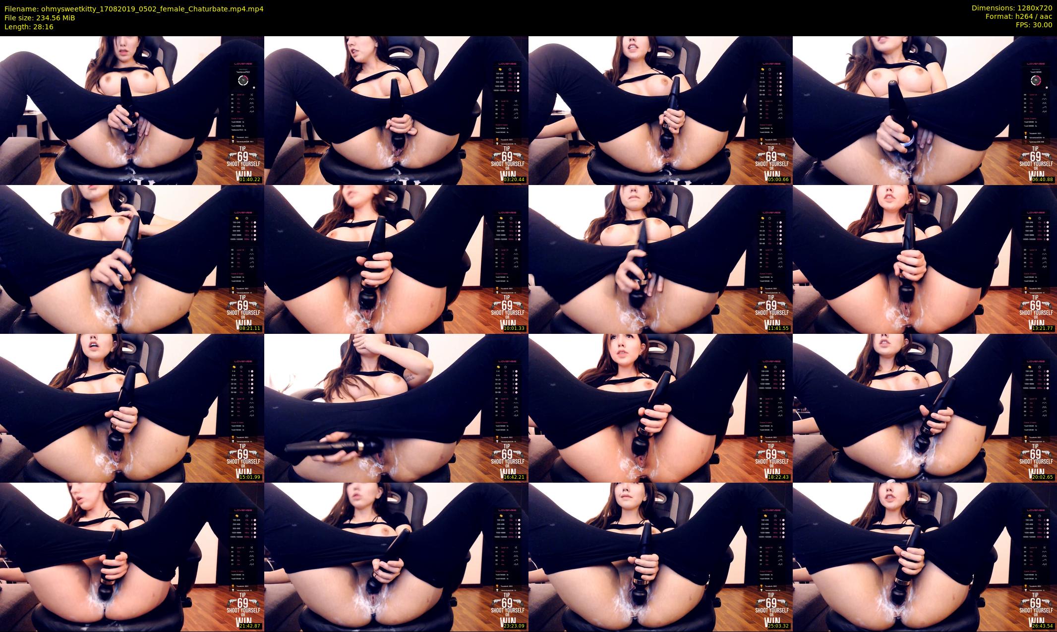 ohmysweetkitty — 29 minute Chaturbate female cam show recording, 720p, Aug 17, 2019